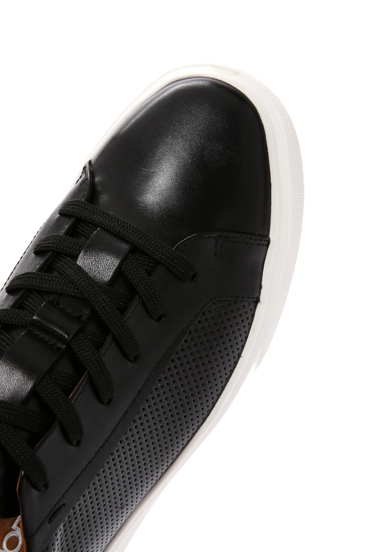 Erkek Siyah Bağcıklı Deri Sneaker - Image 10