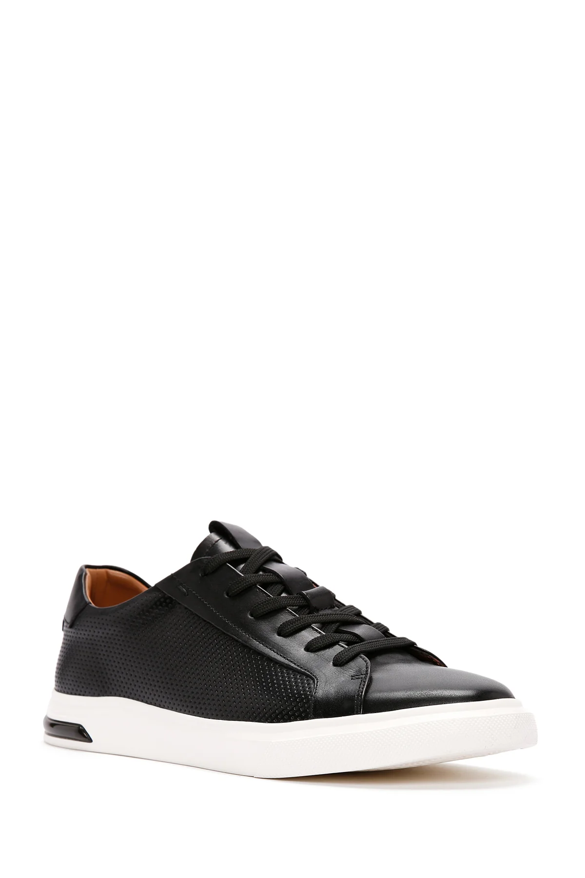 Erkek Siyah Bağcıklı Deri Sneaker - Image 6