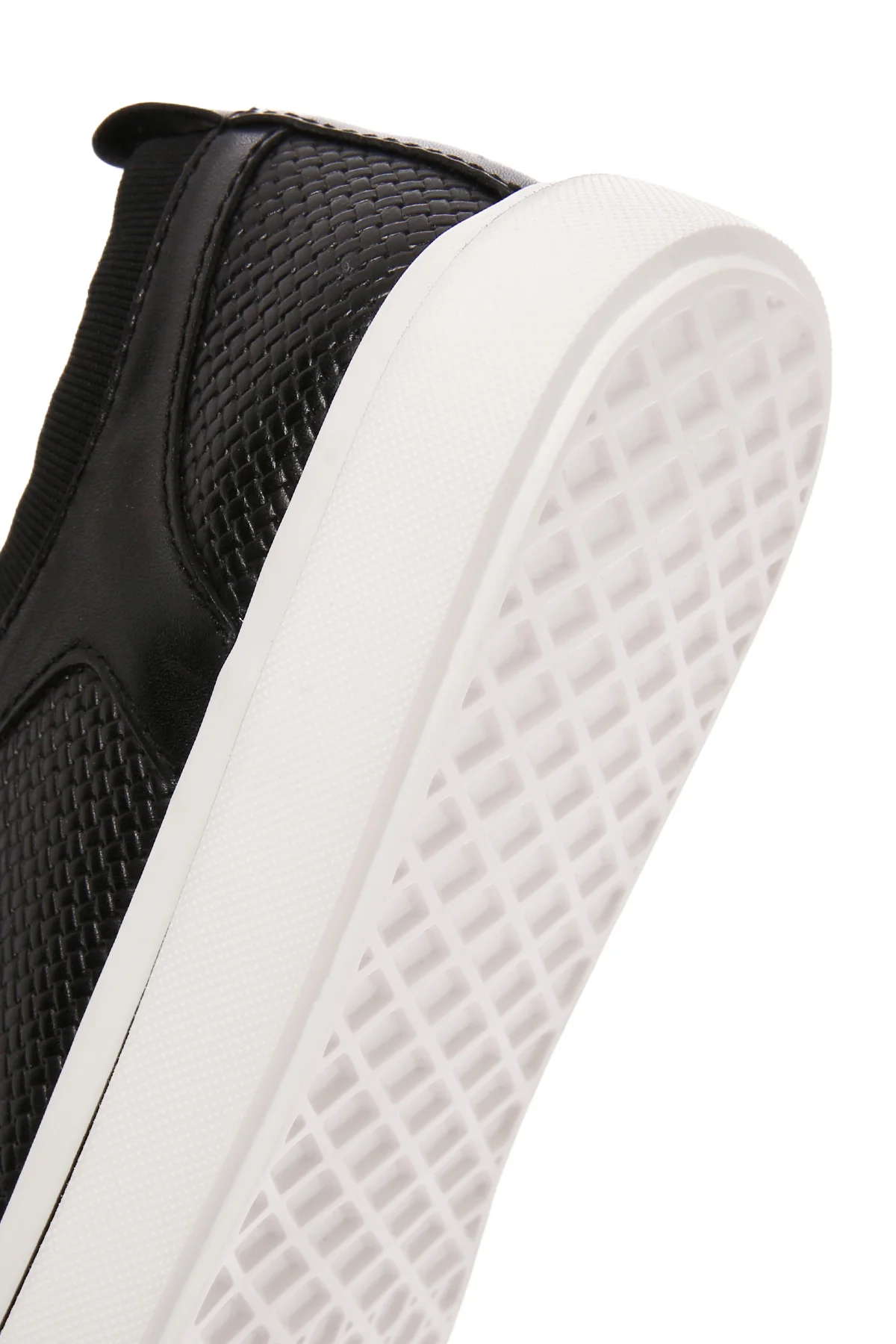 Erkek Siyah Bağcıklı Deri Sneaker - Image 9