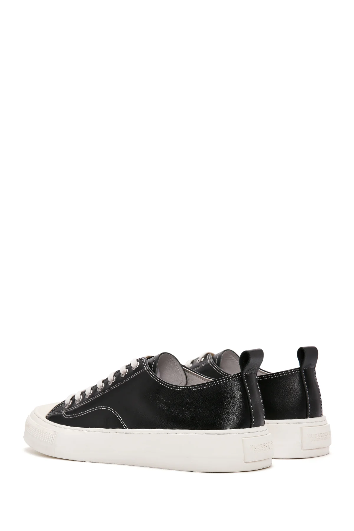 Erkek Siyah Bağcıklı Deri Sneaker - Image 5