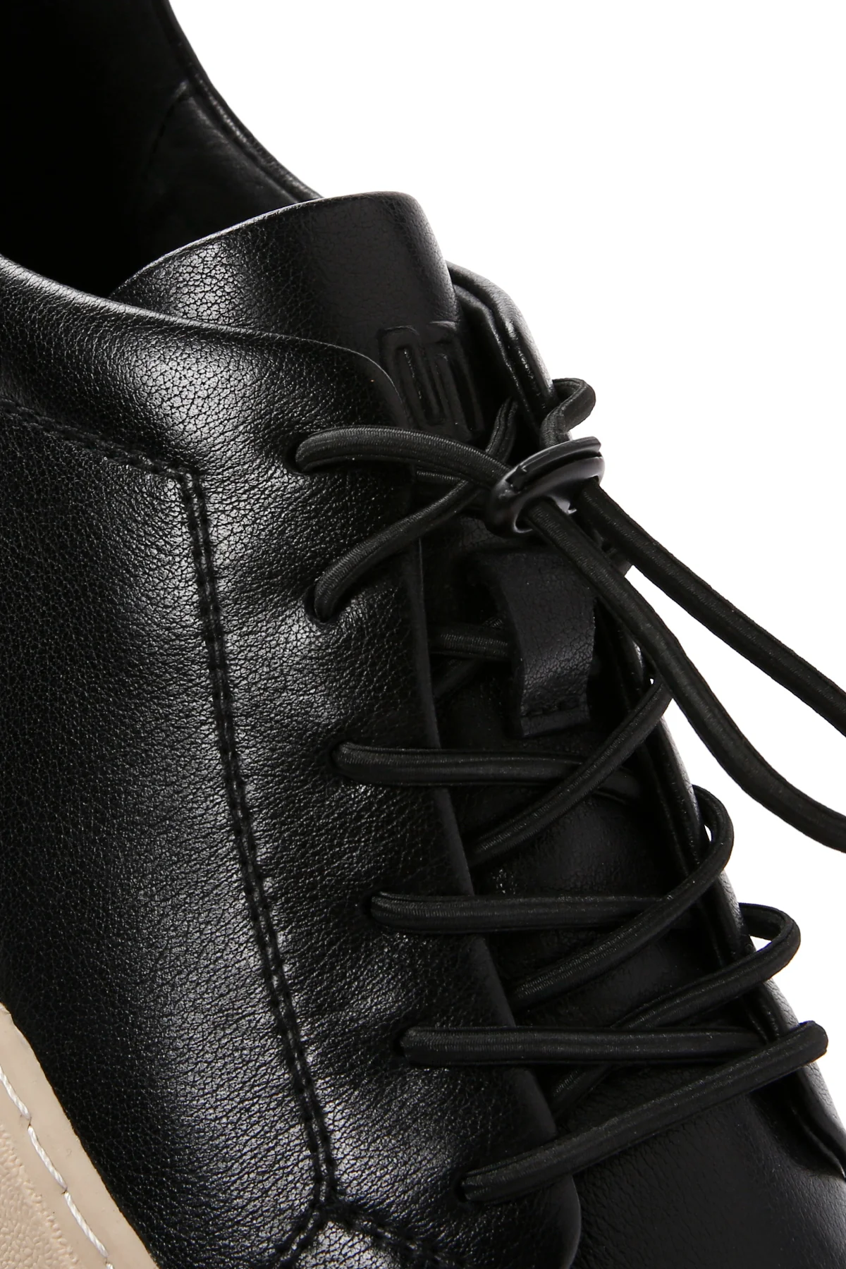 Erkek Siyah Bağcıklı Deri Sneaker - Image 11