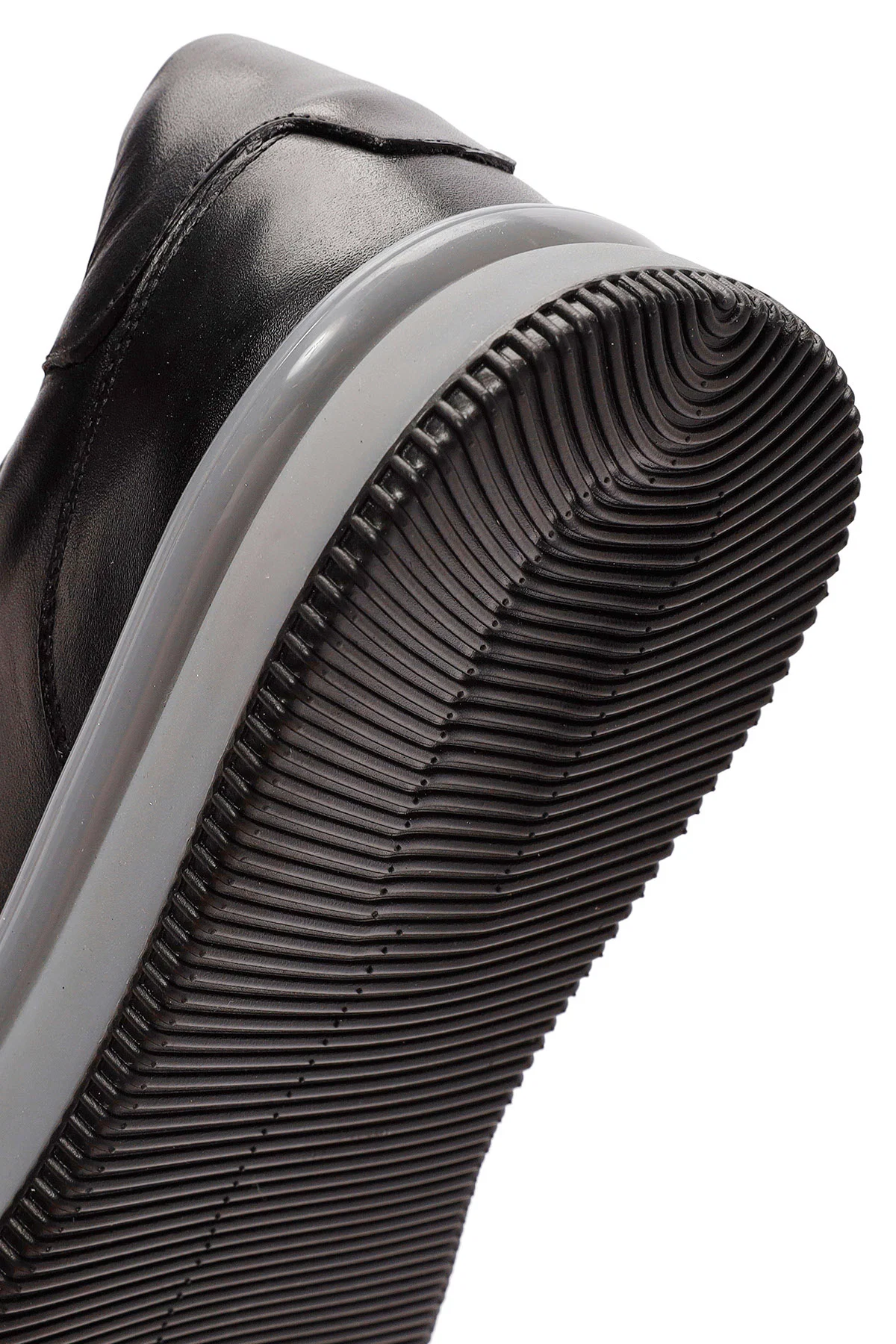 Erkek Siyah Bağcıklı Deri Sneaker - Image 8