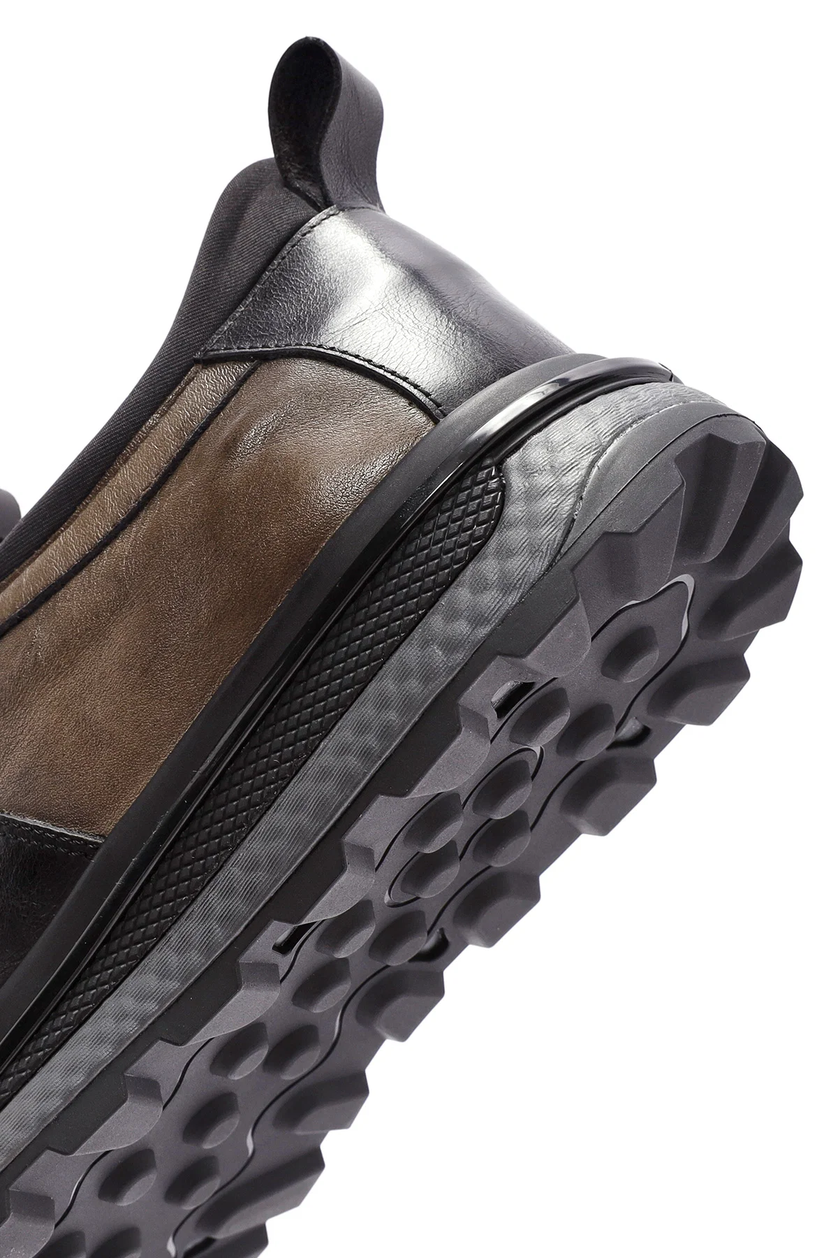 Erkek Siyah Bağcıklı Deri Sneaker - Image 8