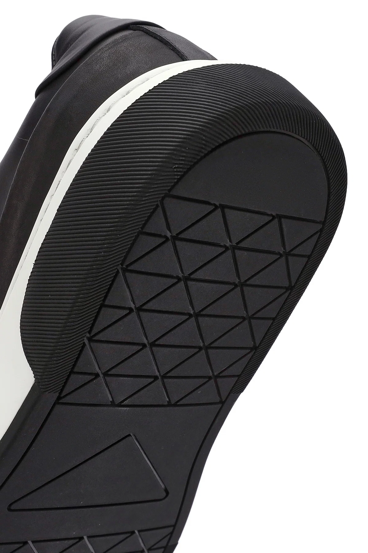 Erkek Siyah Bağcıklı Deri Sneaker - Image 8