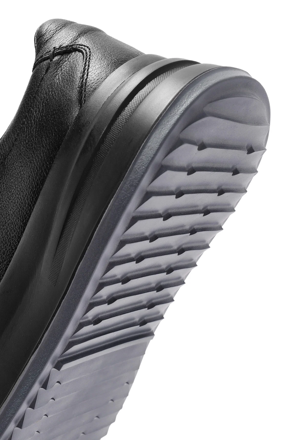 Erkek Siyah Bağcıklı Deri Sneaker - Image 8