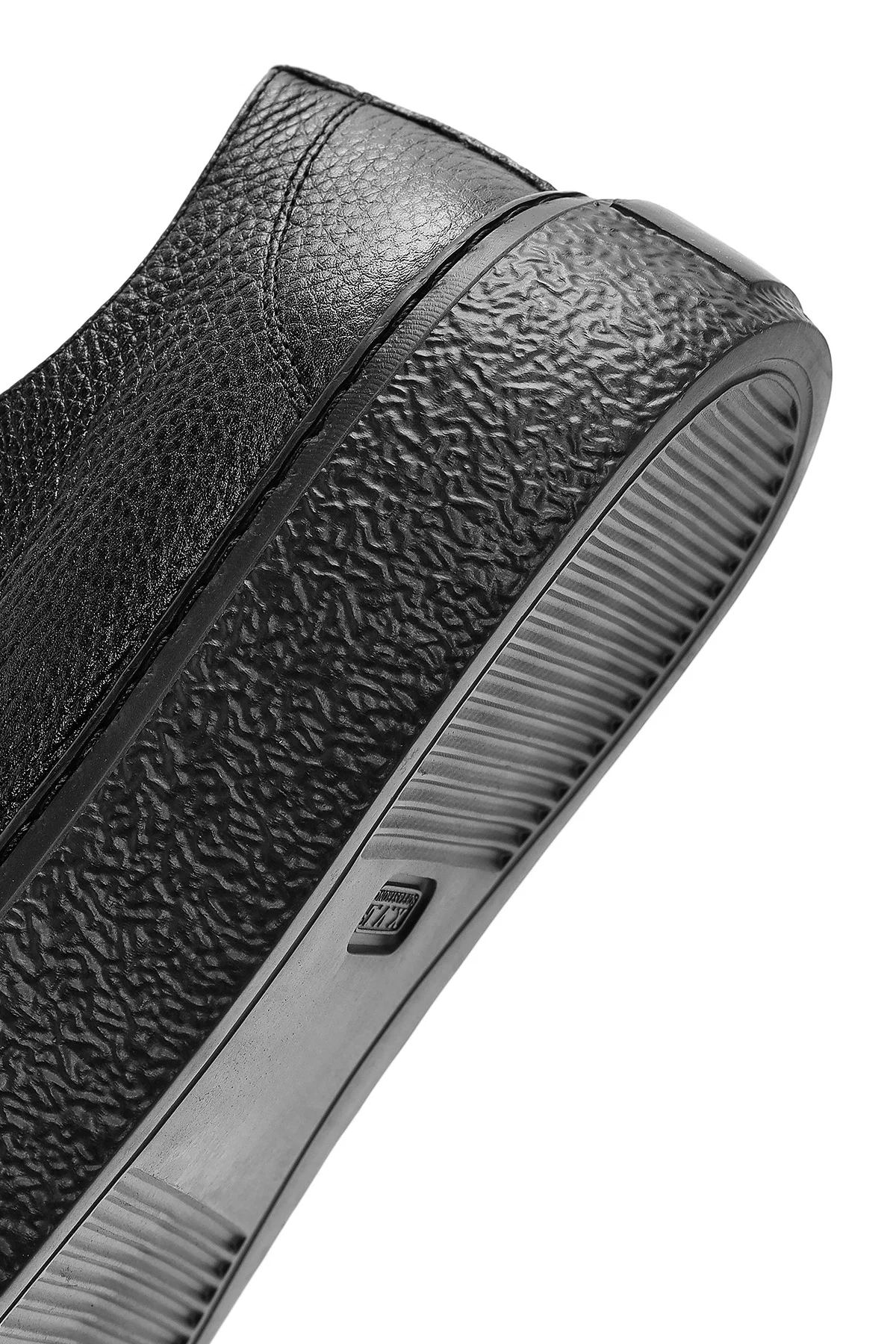 Erkek Siyah Bağcıklı Deri Sneaker - Image 8