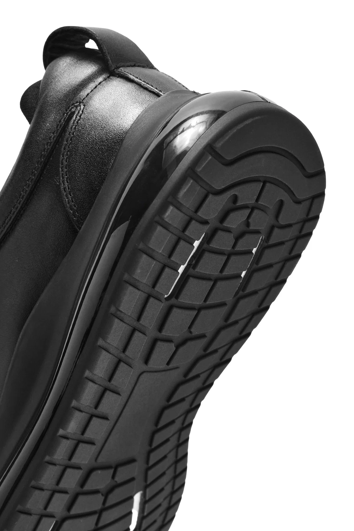 Erkek Siyah Bağcıklı Deri Sneaker - Image 8