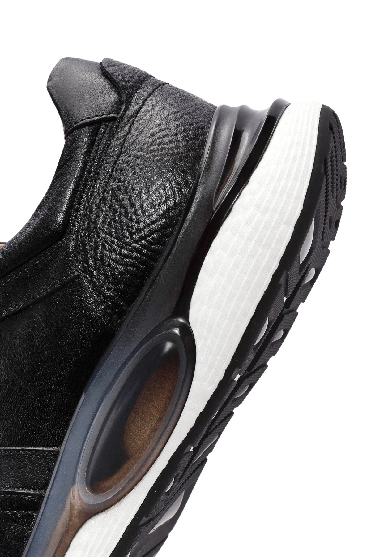 Erkek Siyah Bağcıklı Deri Sneaker - Image 9