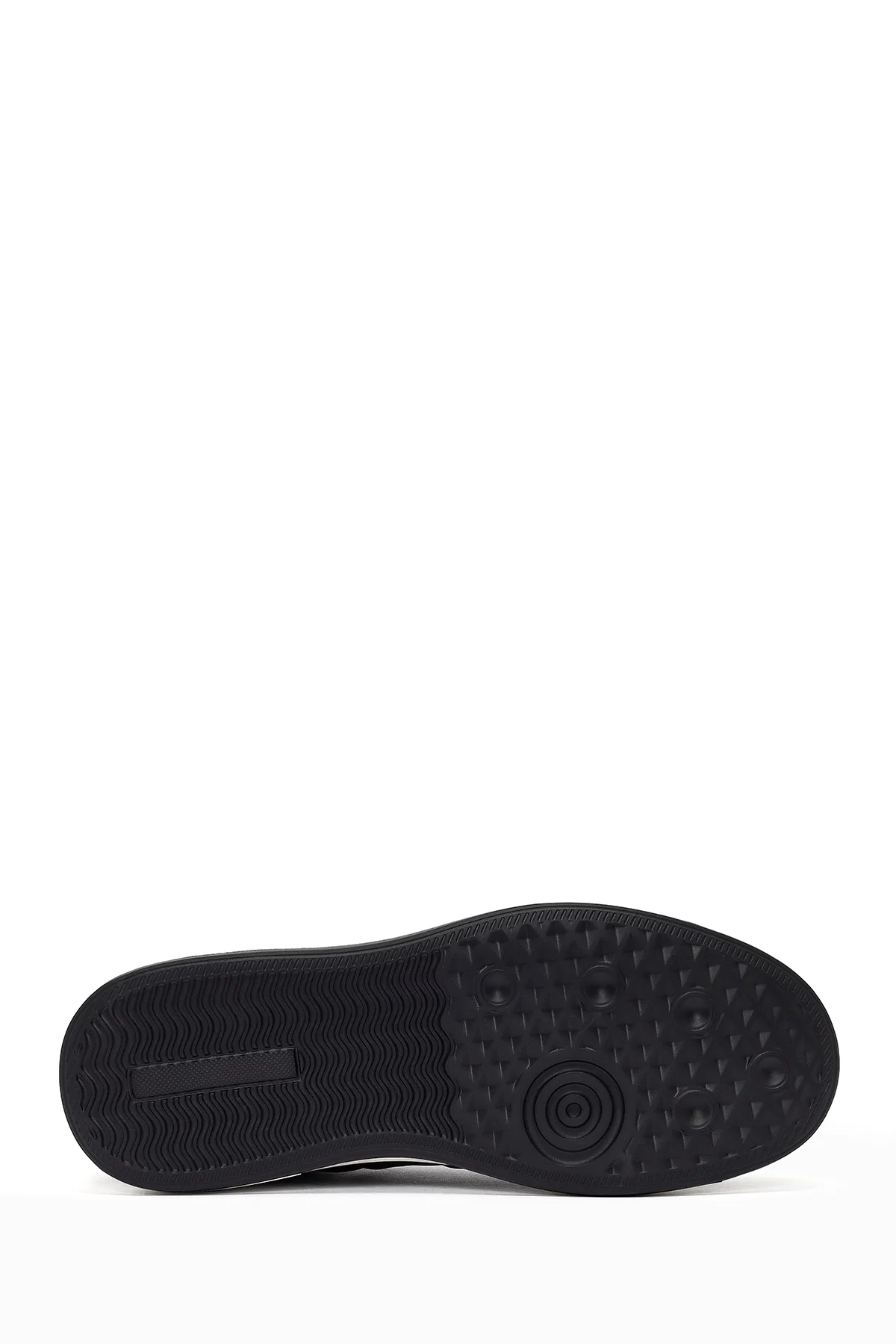 Erkek Siyah Bağcıklı Deri Sneaker - Image 4