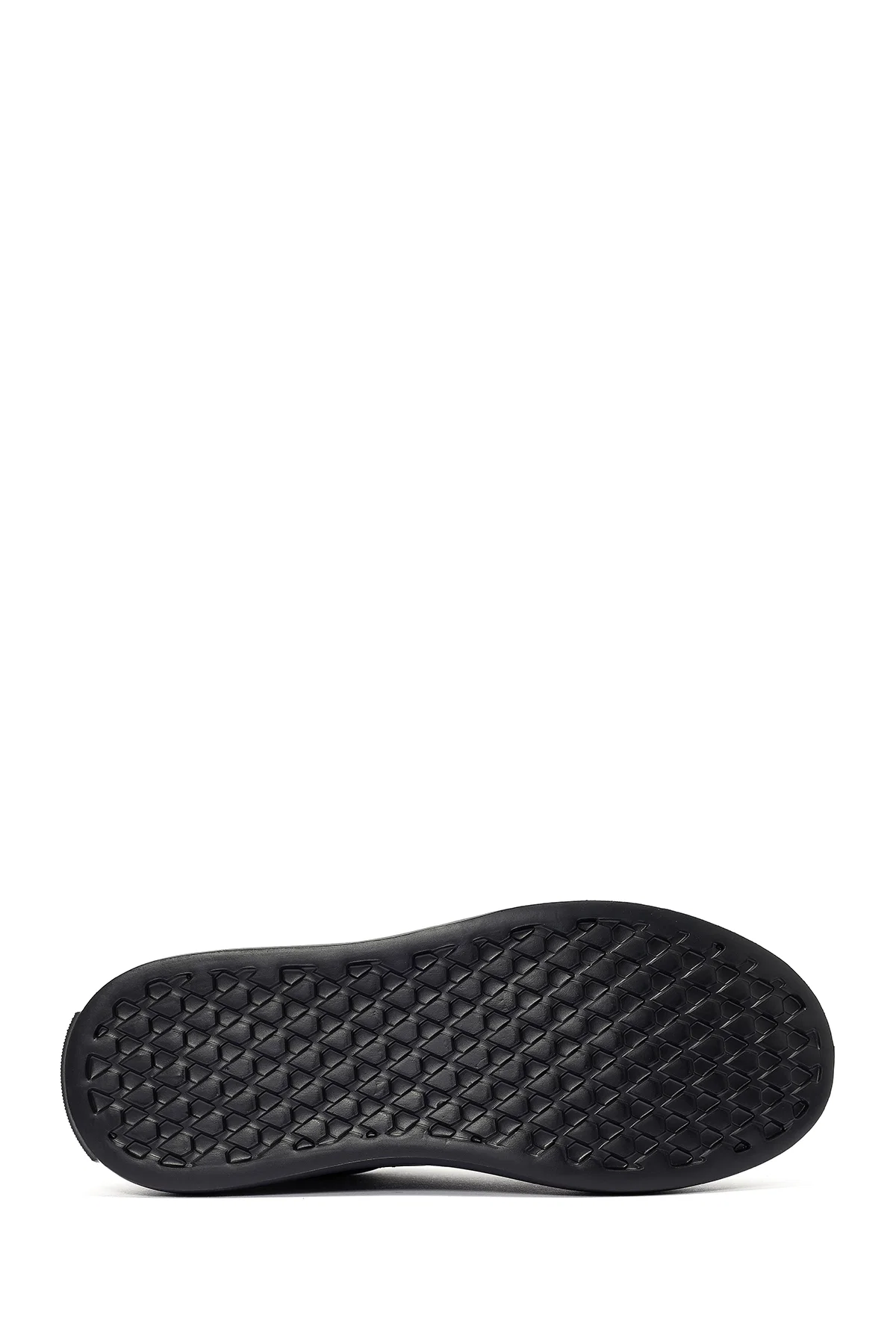 Erkek Siyah Bağcıklı Deri Sneaker - Image 4