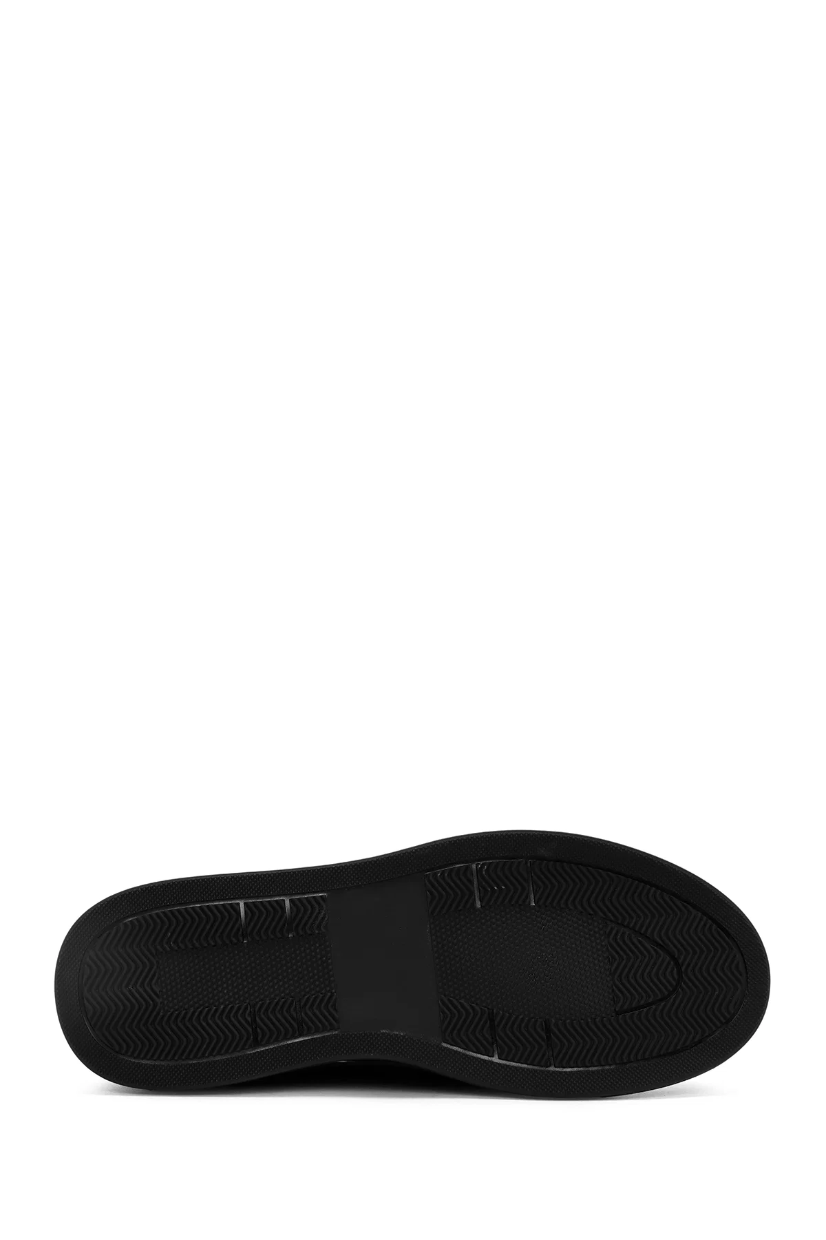 Erkek Siyah Bağcıklı Deri Sneaker - Image 4