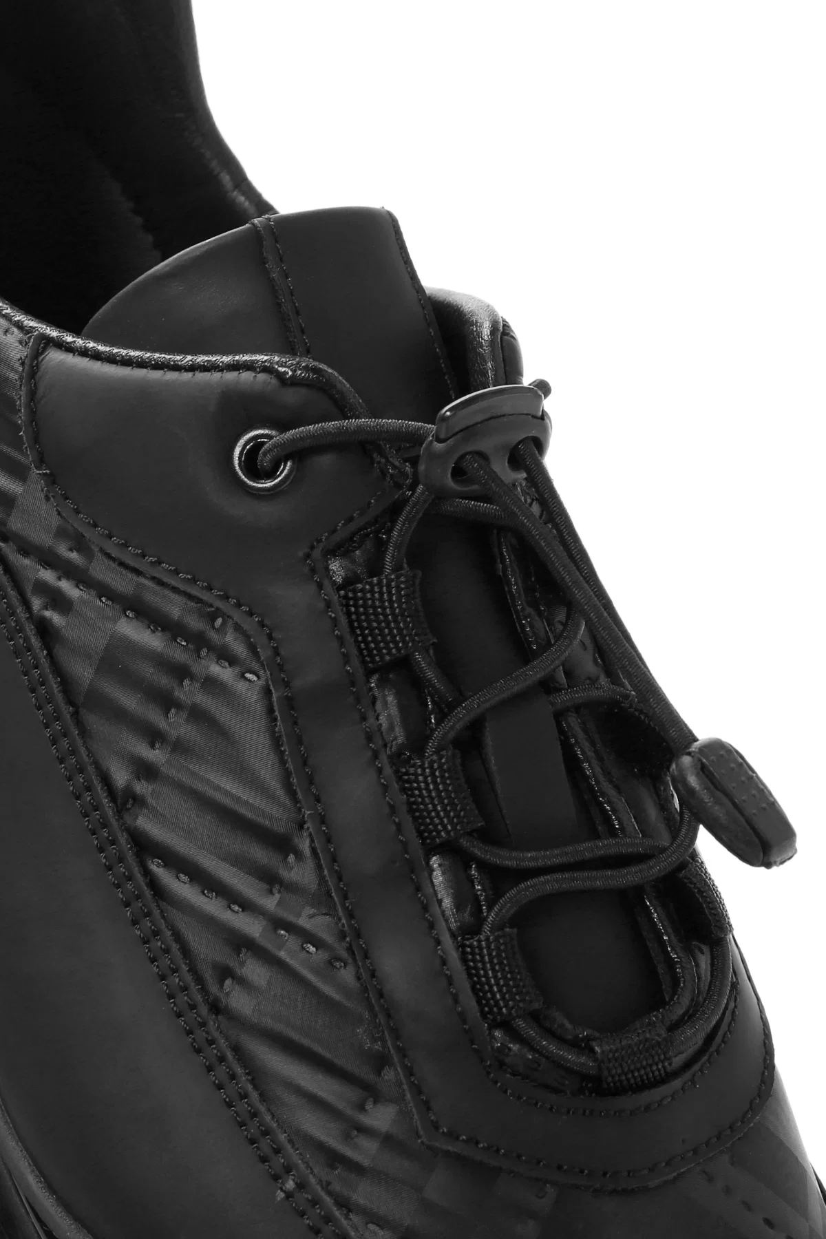 Erkek Siyah bağcıklı Deri Sneaker - Image 11