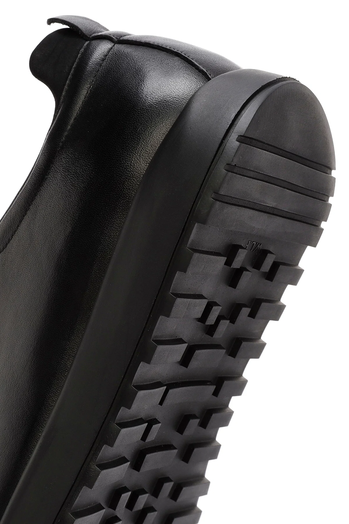 Erkek Siyah bağcıklı Deri Sneaker - Image 8