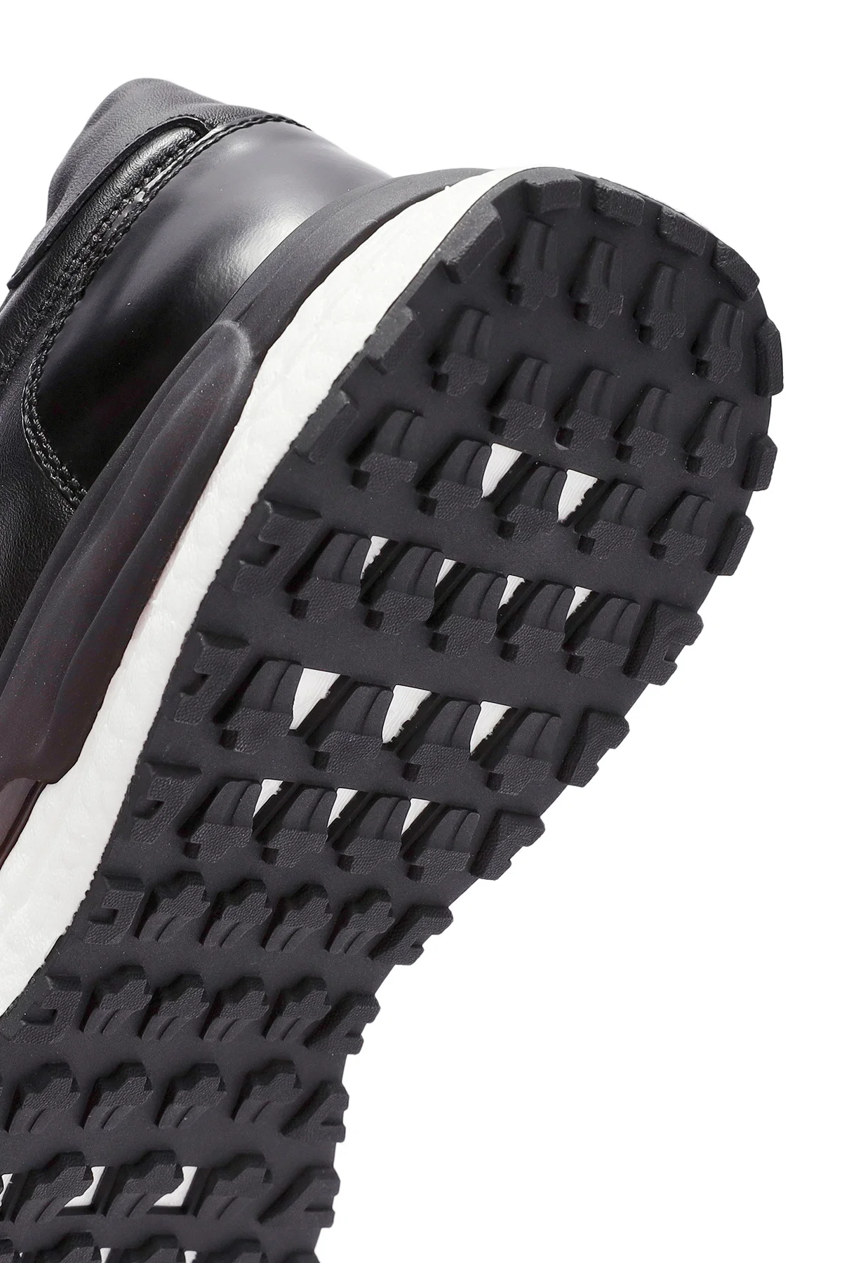 Erkek Siyah Bağcıklı Deri Sneaker - Image 8