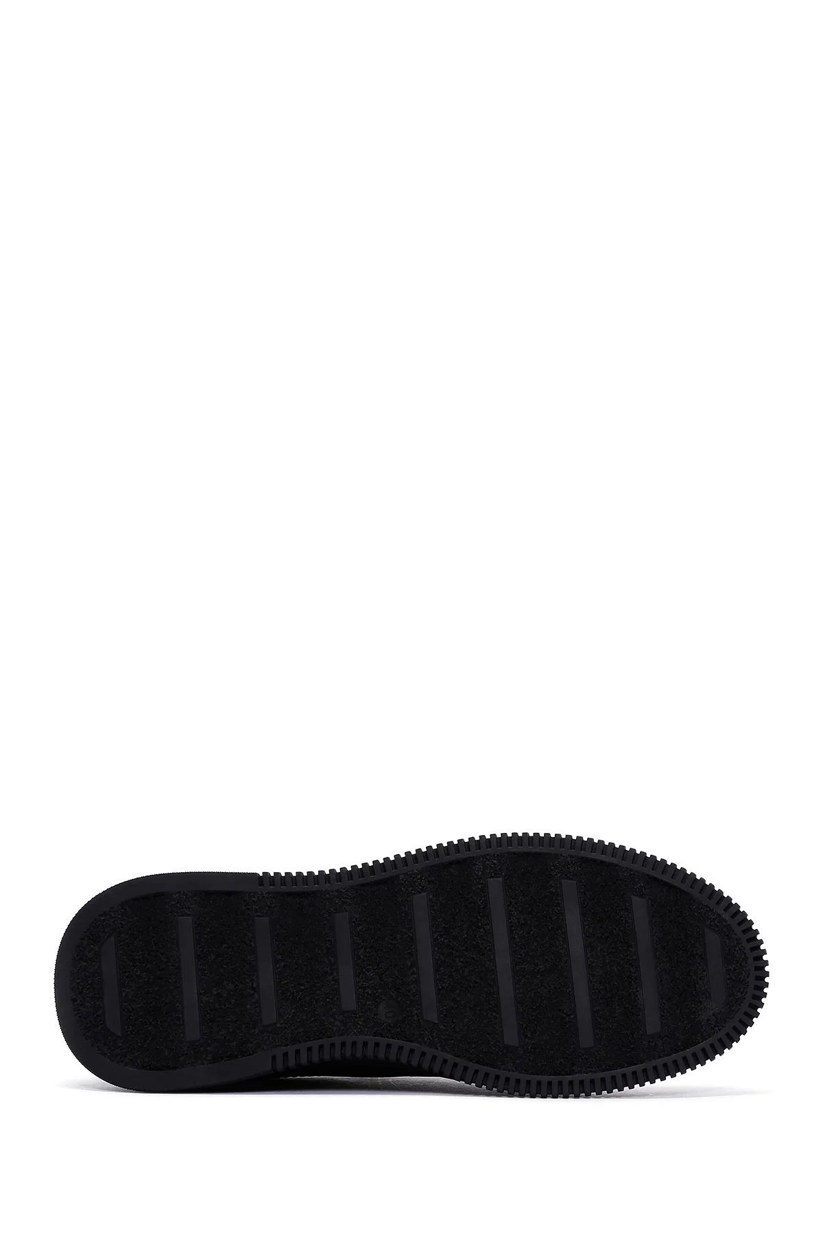 Erkek Siyah Bağcıklı Deri Sneaker - Image 4