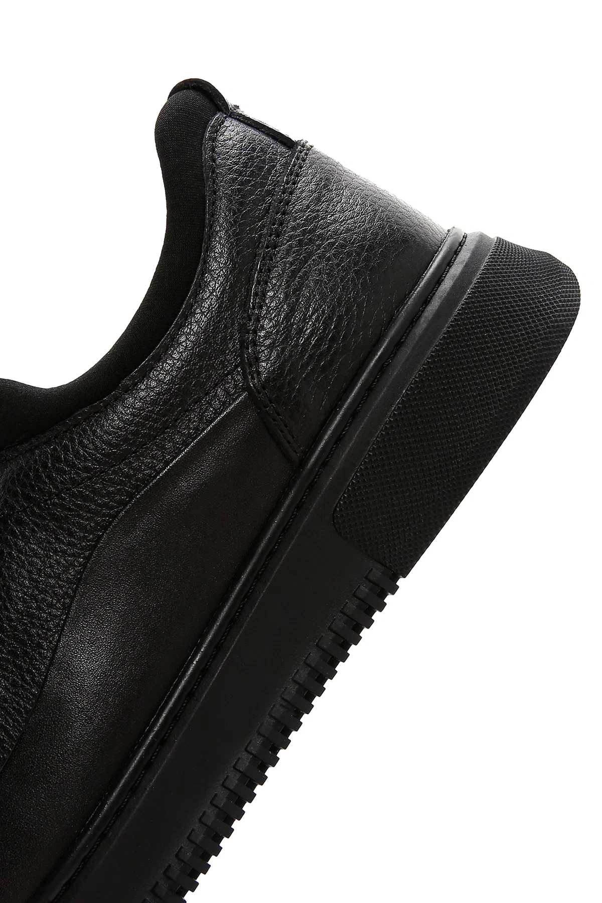 Erkek Siyah Bağcıklı Deri Sneaker - Image 7