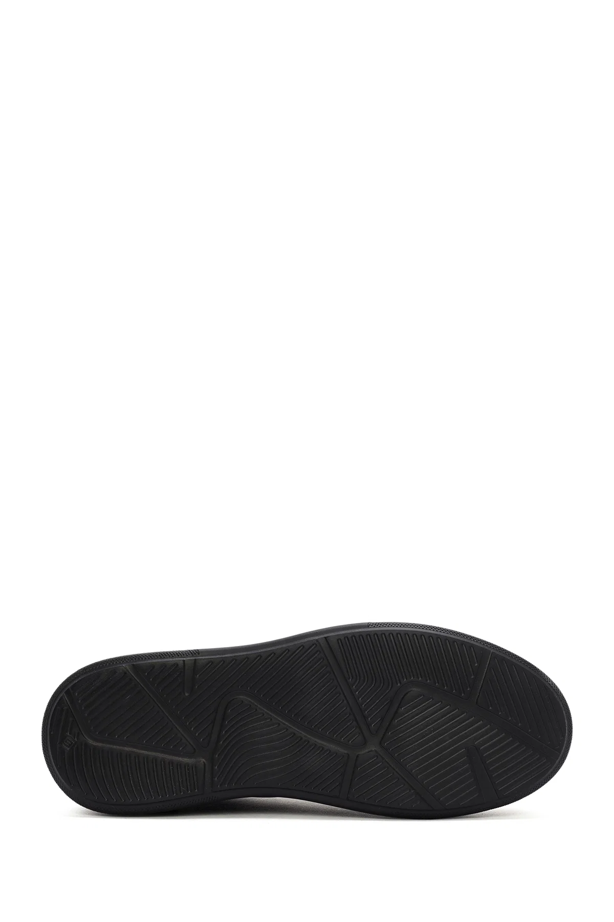Erkek Siyah Bağcıklı Deri Sneaker - Image 4