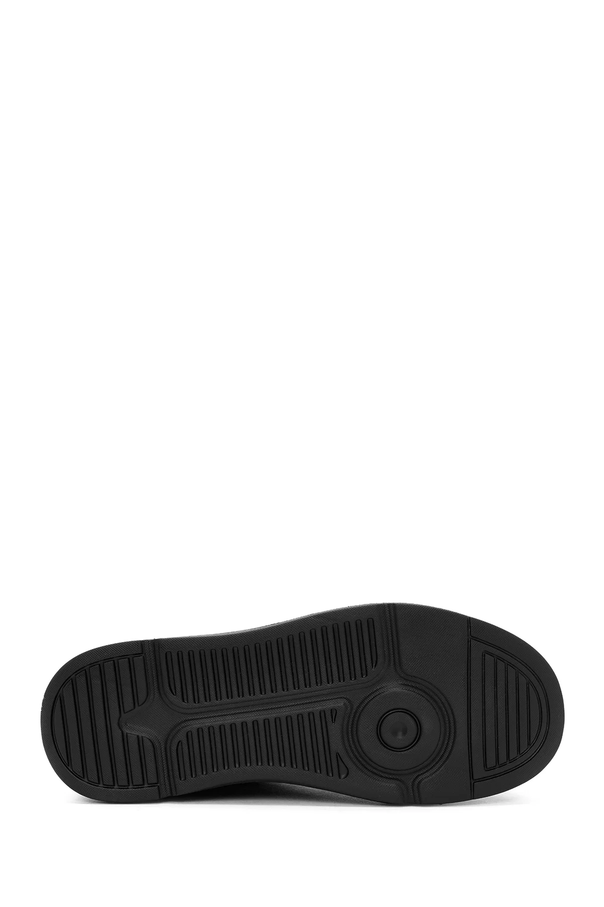Erkek Siyah Bağcıklı Deri Sneaker - Image 4