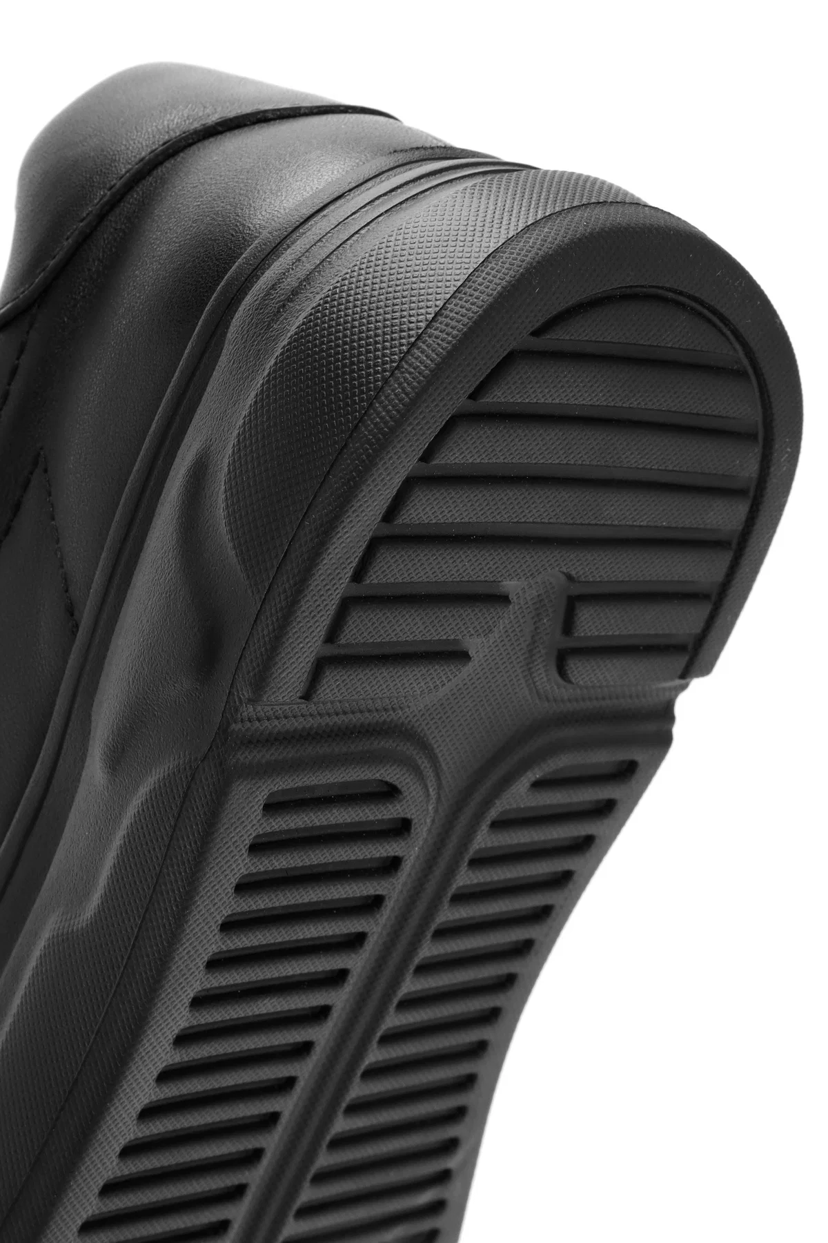 Erkek Siyah Bağcıklı Deri Sneaker - Image 8