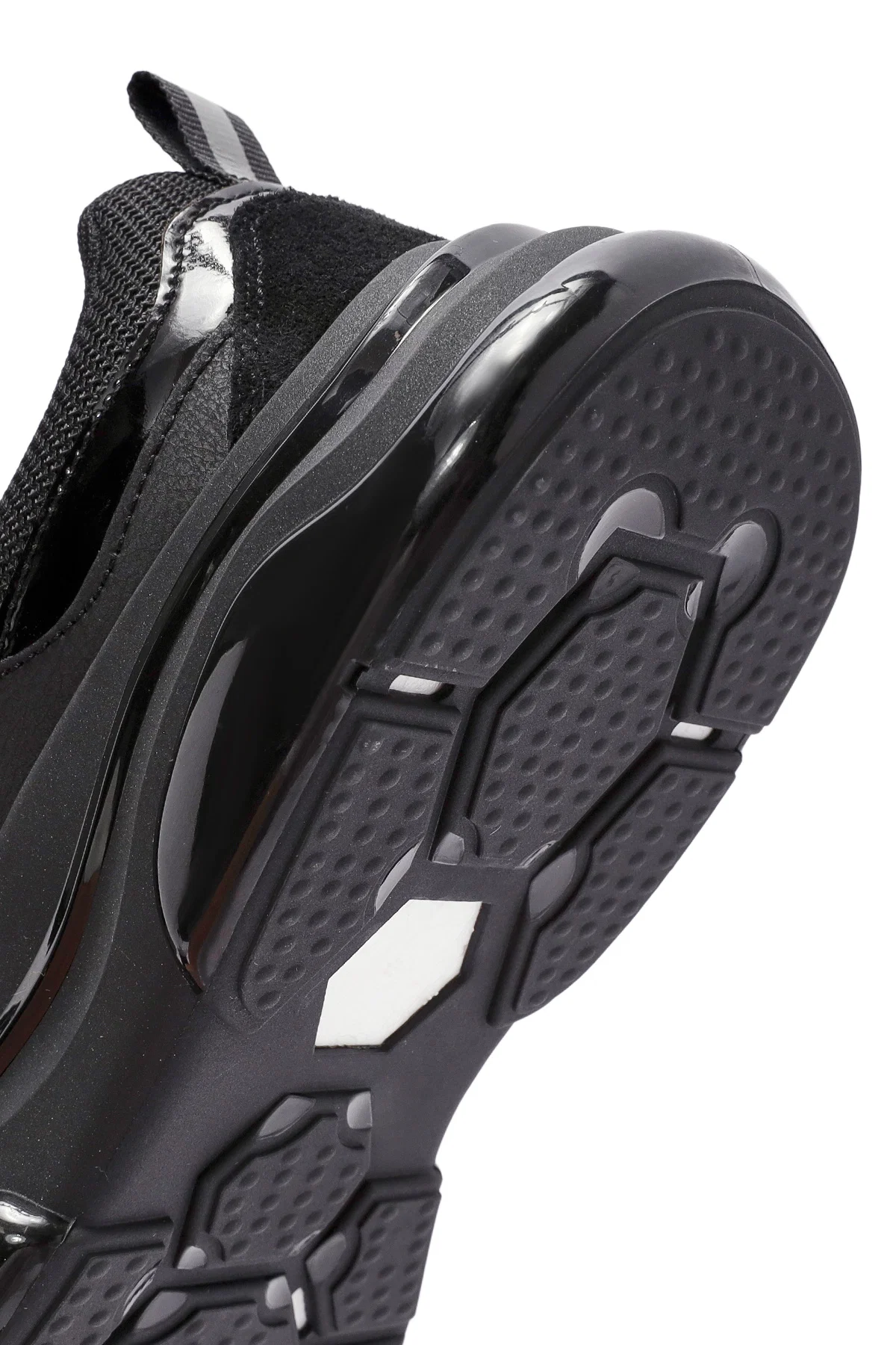 Erkek Siyah Bağcıklı Deri Sneaker - Image 8