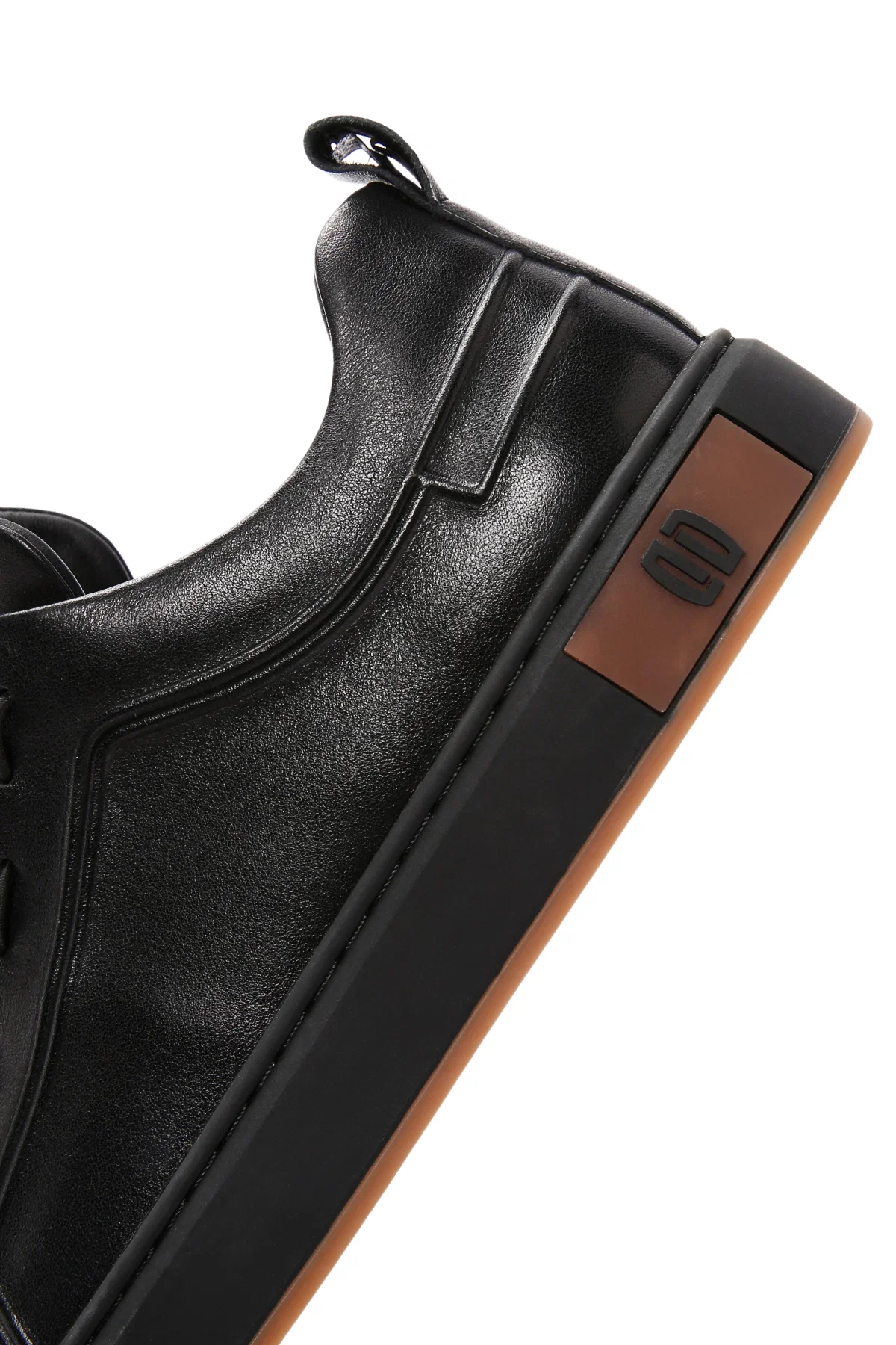 Erkek Siyah Bağcıklı Deri Sneaker - Image 8