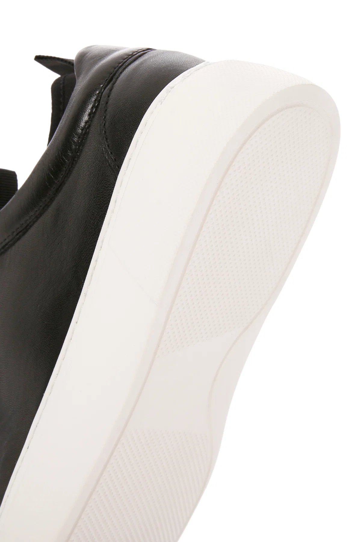 Erkek Siyah Bağcıklı Deri Sneaker - Image 8