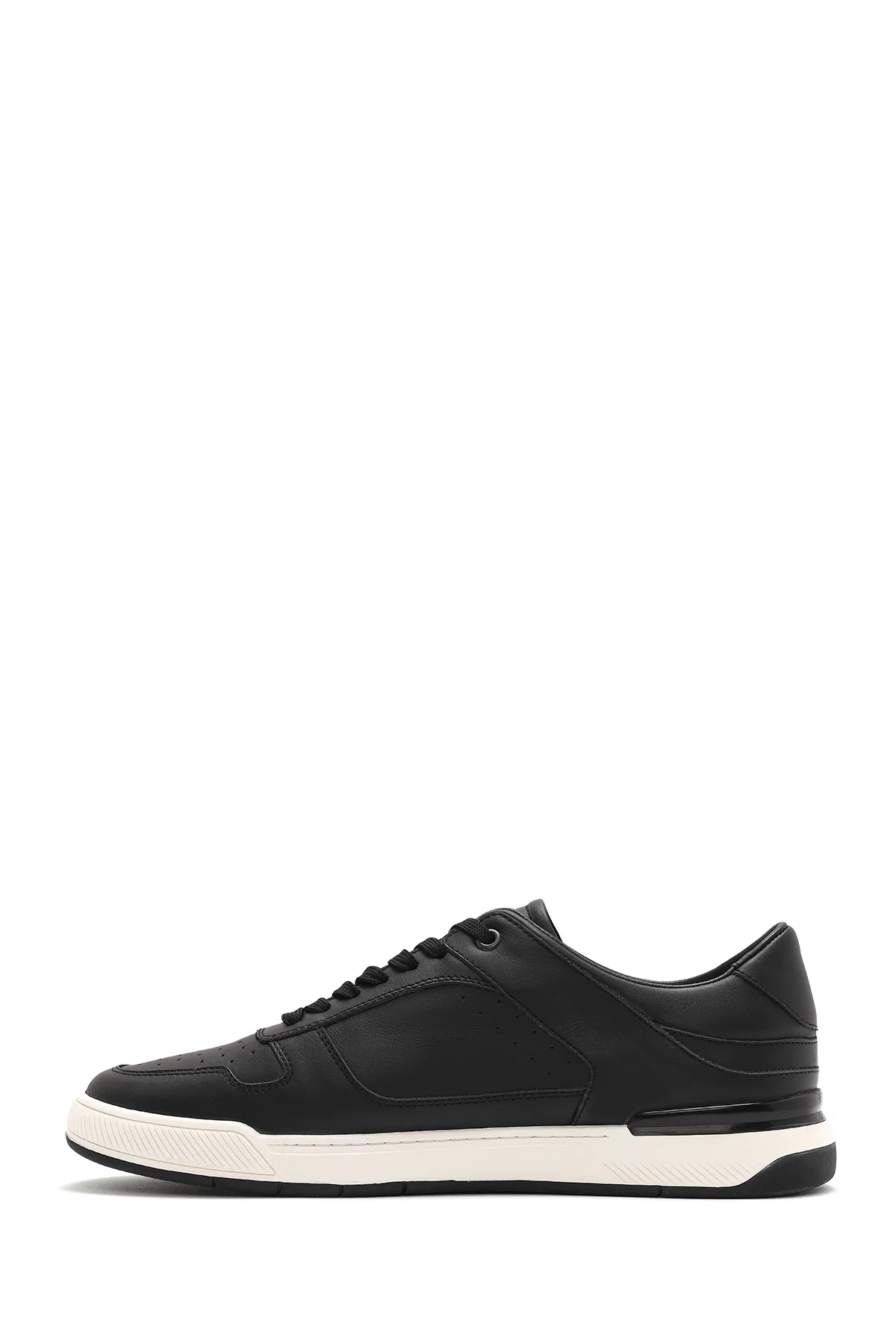 Erkek Siyah Bağcıklı Deri Sneaker - Image 2