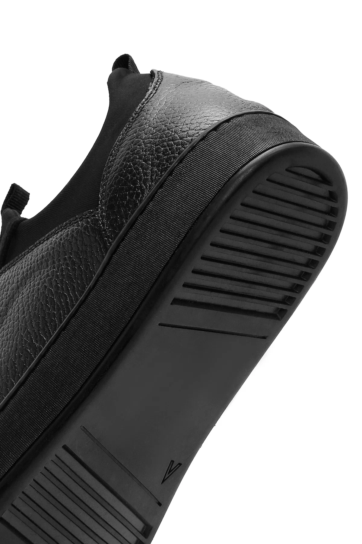 Erkek Siyah Bağcıklı Deri Sneaker - Image 10