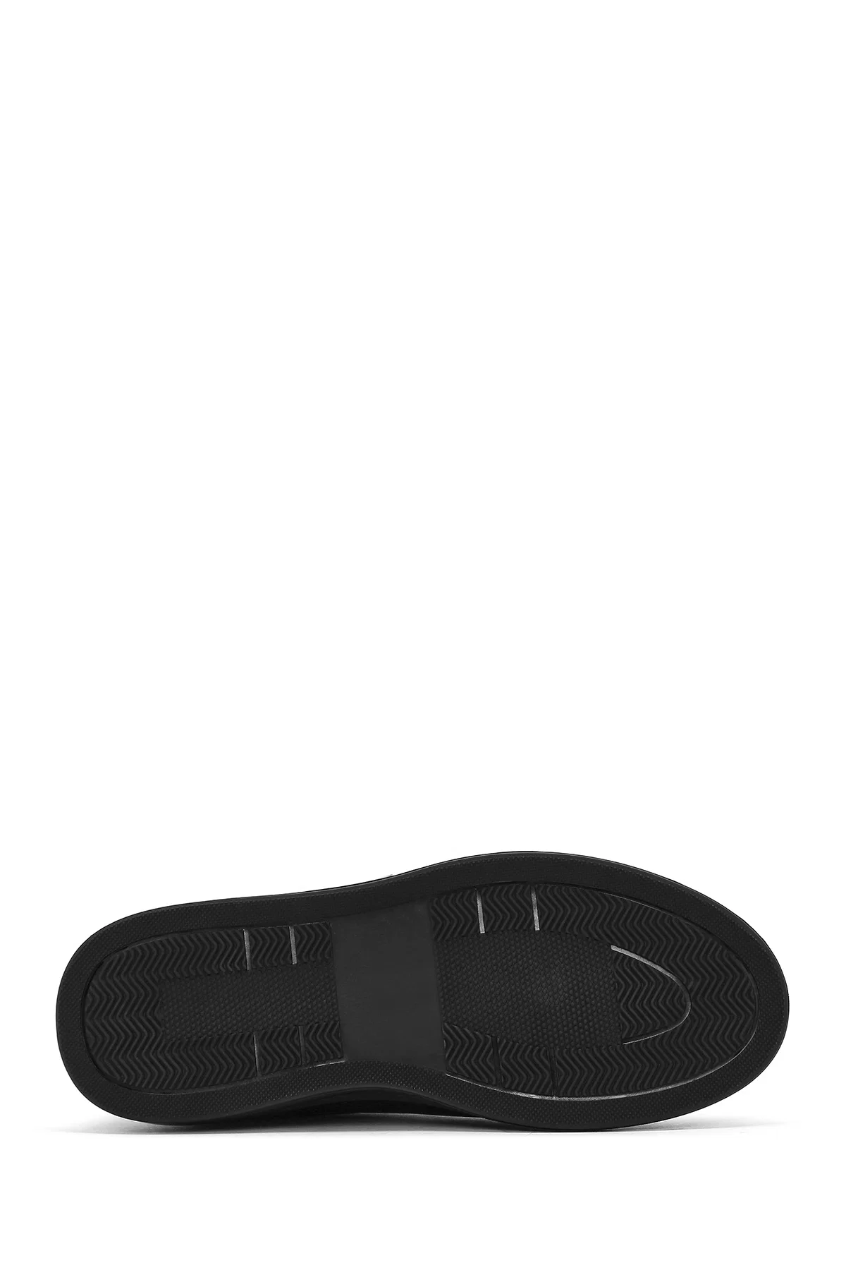 Erkek Siyah Bağcıklı Deri Sneaker - Image 4