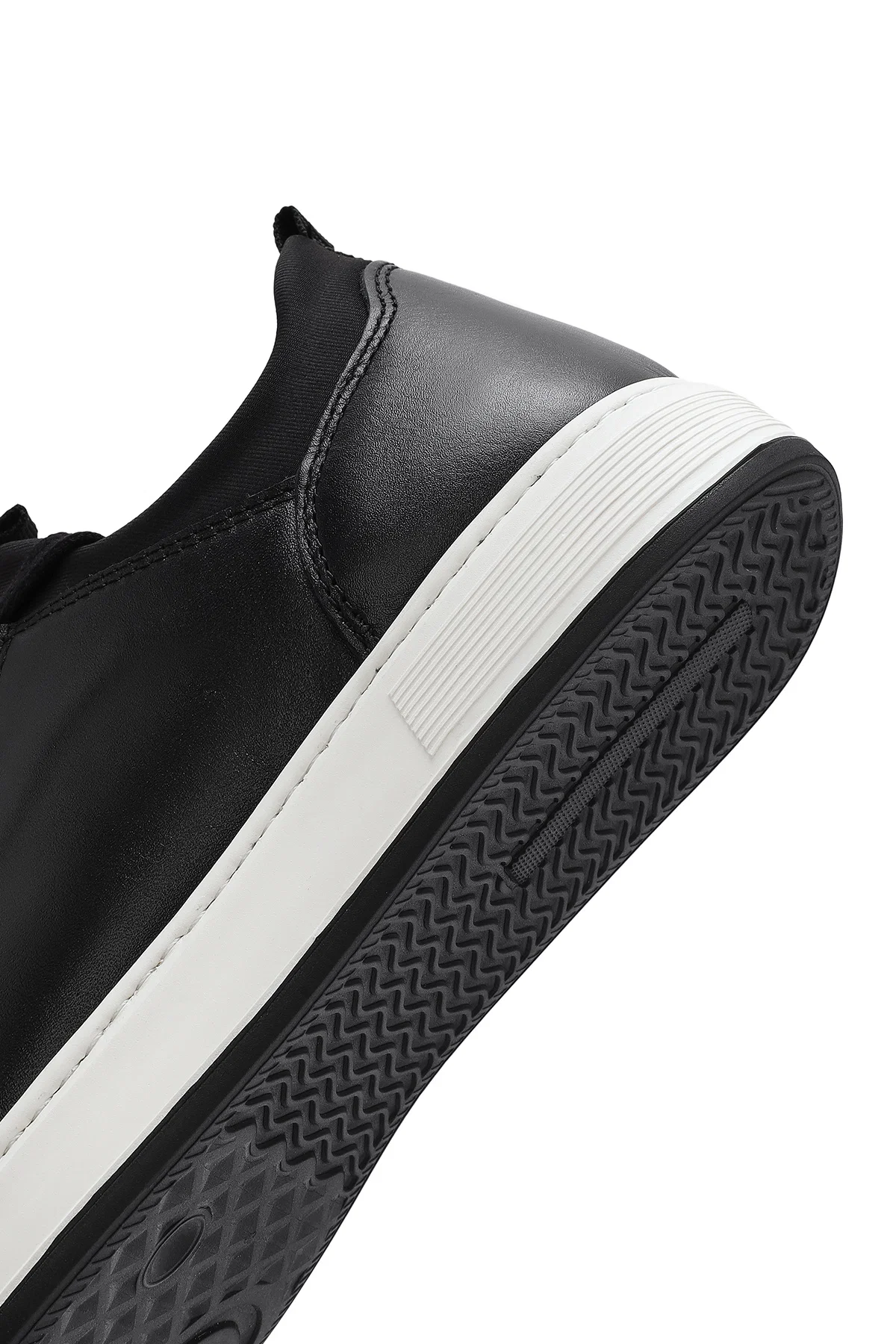 Erkek Siyah Bağcıklı Deri Sneaker - Image 8