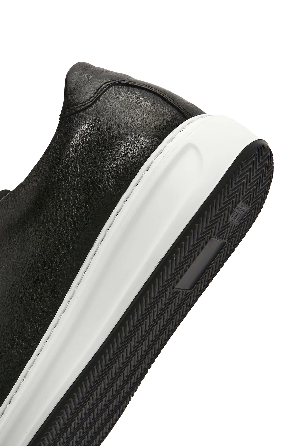 Erkek Siyah Bağcıklı Deri Sneaker - Image 8