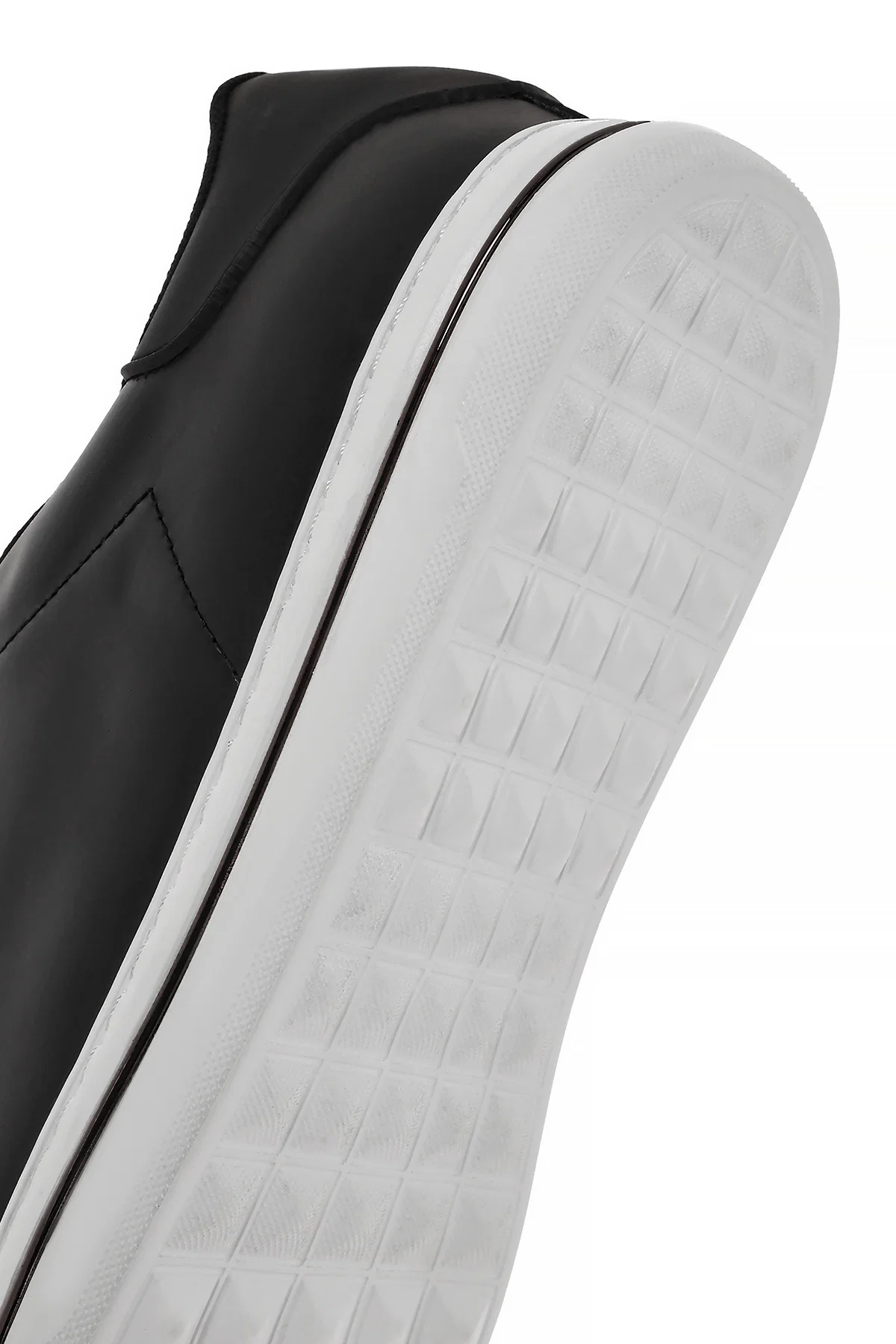 Erkek Siyah Bağcıklı Deri Sneaker - Image 9