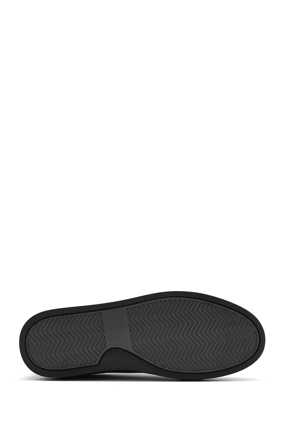 Erkek Siyah Bağcıklı Deri Sneaker - Image 4