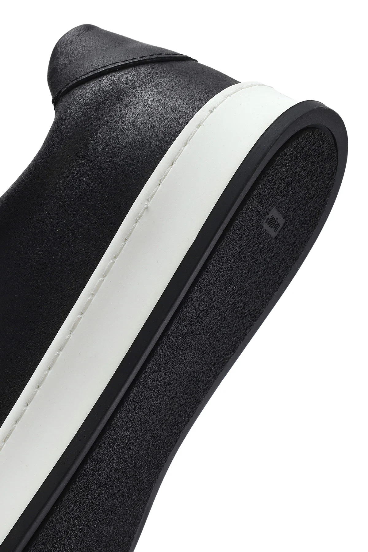 Erkek Siyah Bağcıklı Deri Sneaker - Image 8