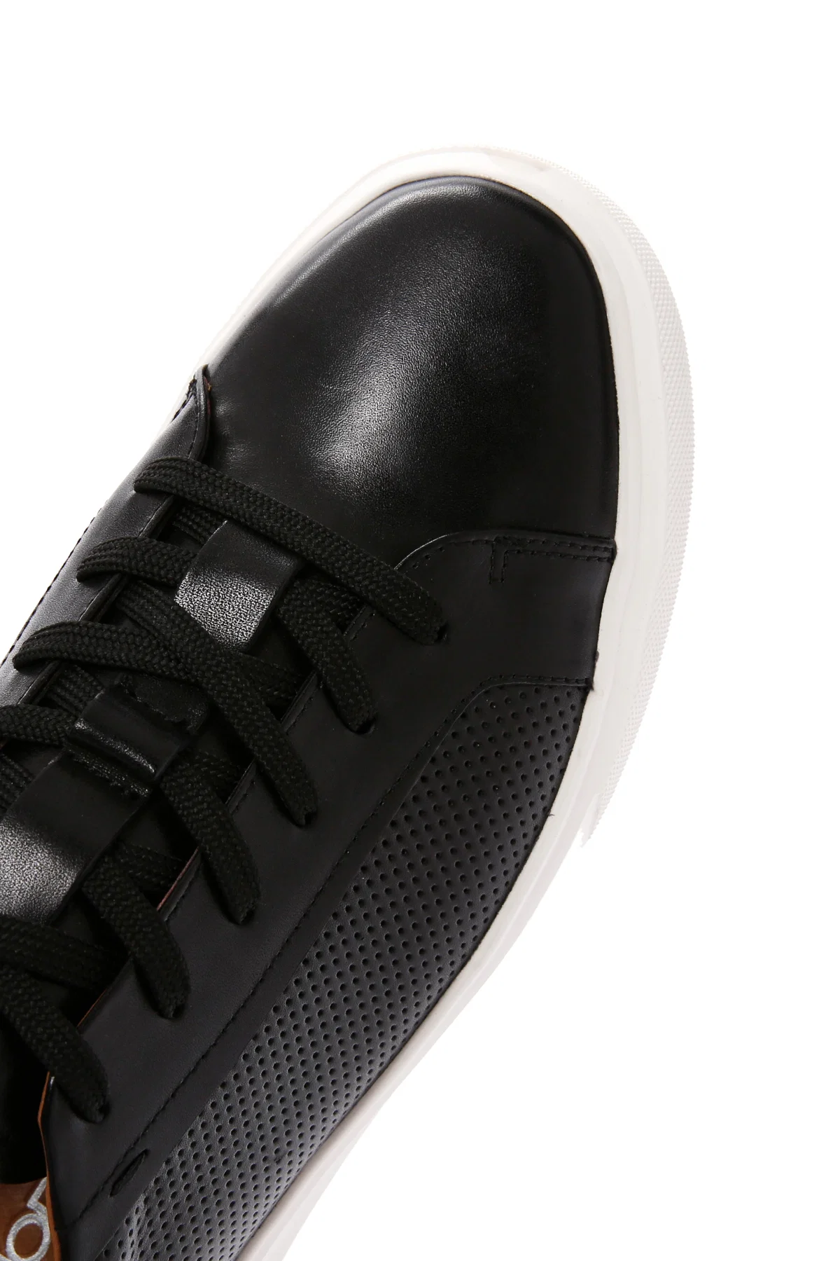 Erkek Siyah Bağcıklı Deri Sneaker - Image 10