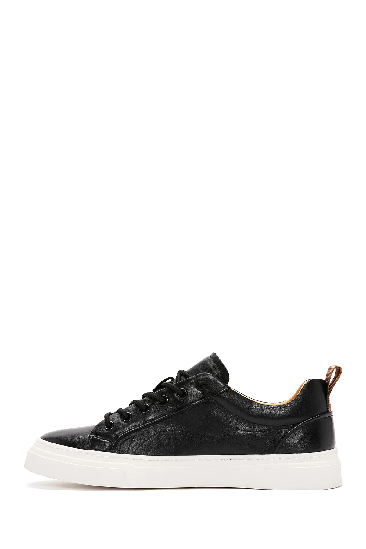 Erkek Siyah Bağcıklı Deri Sneaker - Image 2