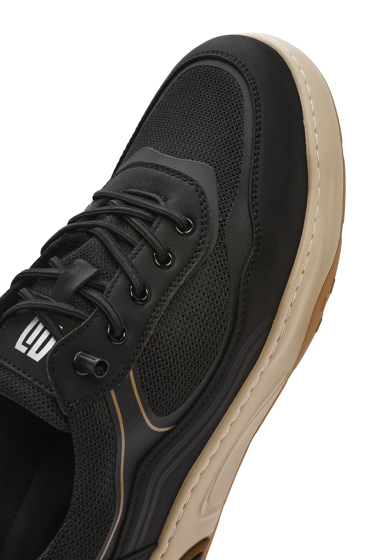 Erkek Siyah Bağcıklı Deri Sneaker - Image 10