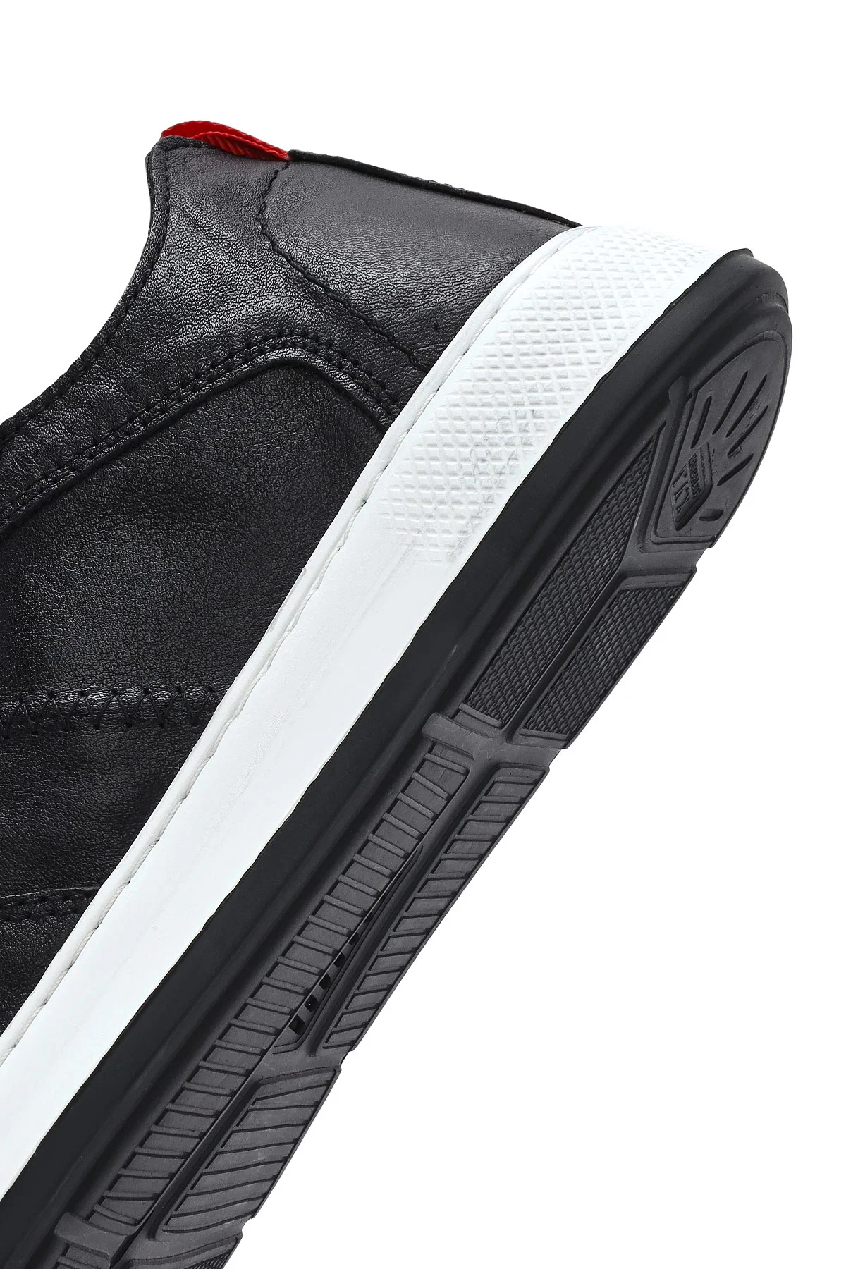 Erkek Siyah Bağcıklı Deri Sneaker - Image 8