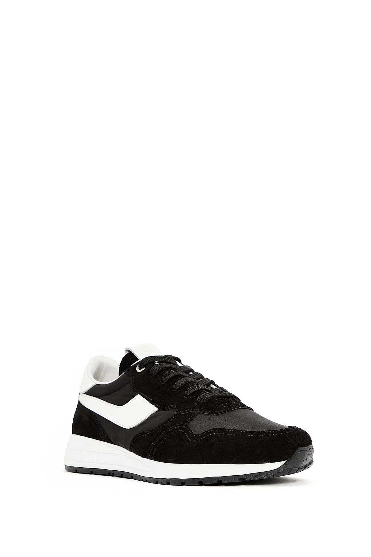 Erkek Siyah Bağcıklı Deri Sneaker - Image 6