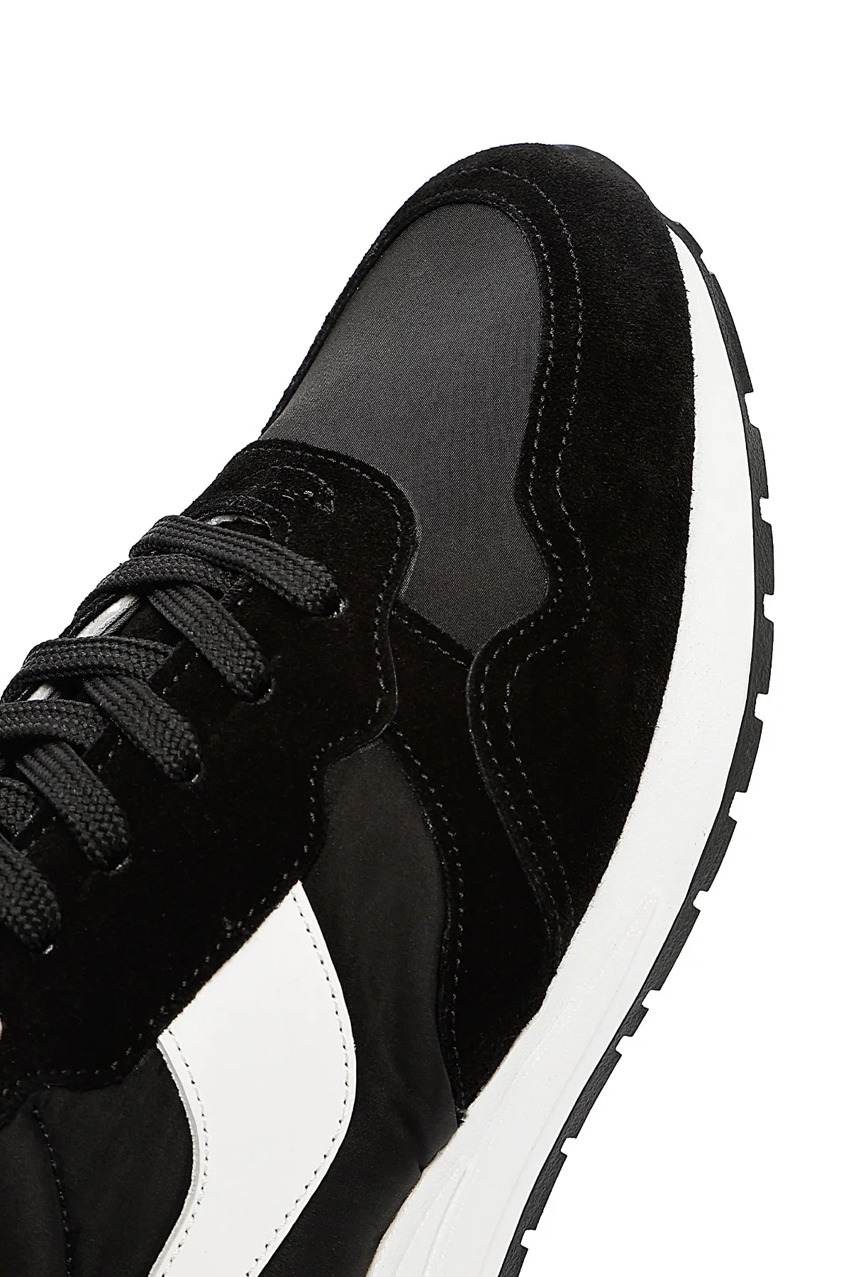 Erkek Siyah Bağcıklı Deri Sneaker - Image 8