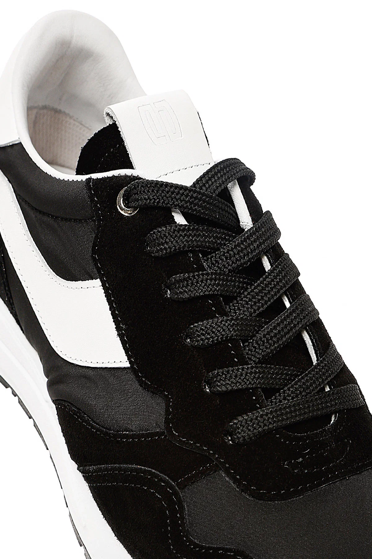 Erkek Siyah Bağcıklı Deri Sneaker - Image 9