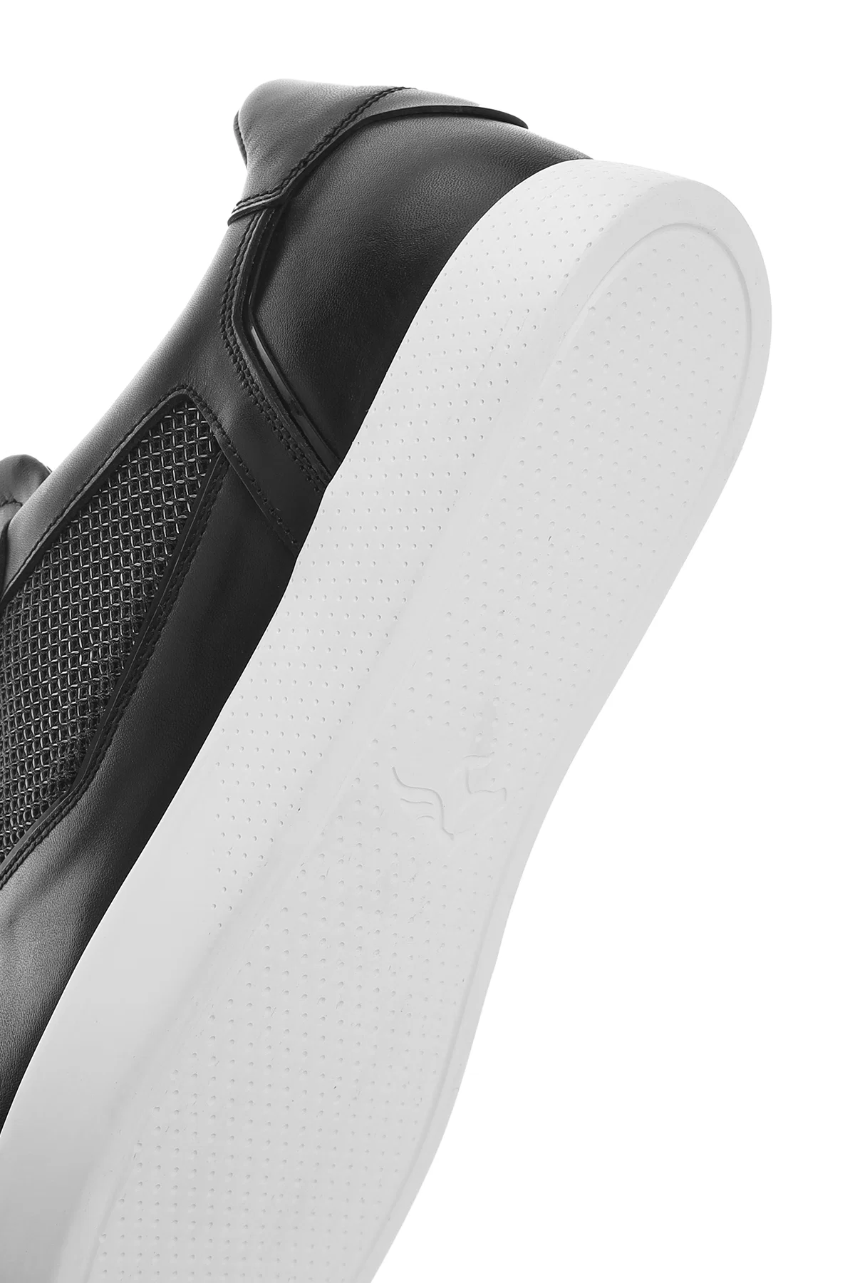 Erkek Siyah Bağcıklı Deri Sneaker - Image 8