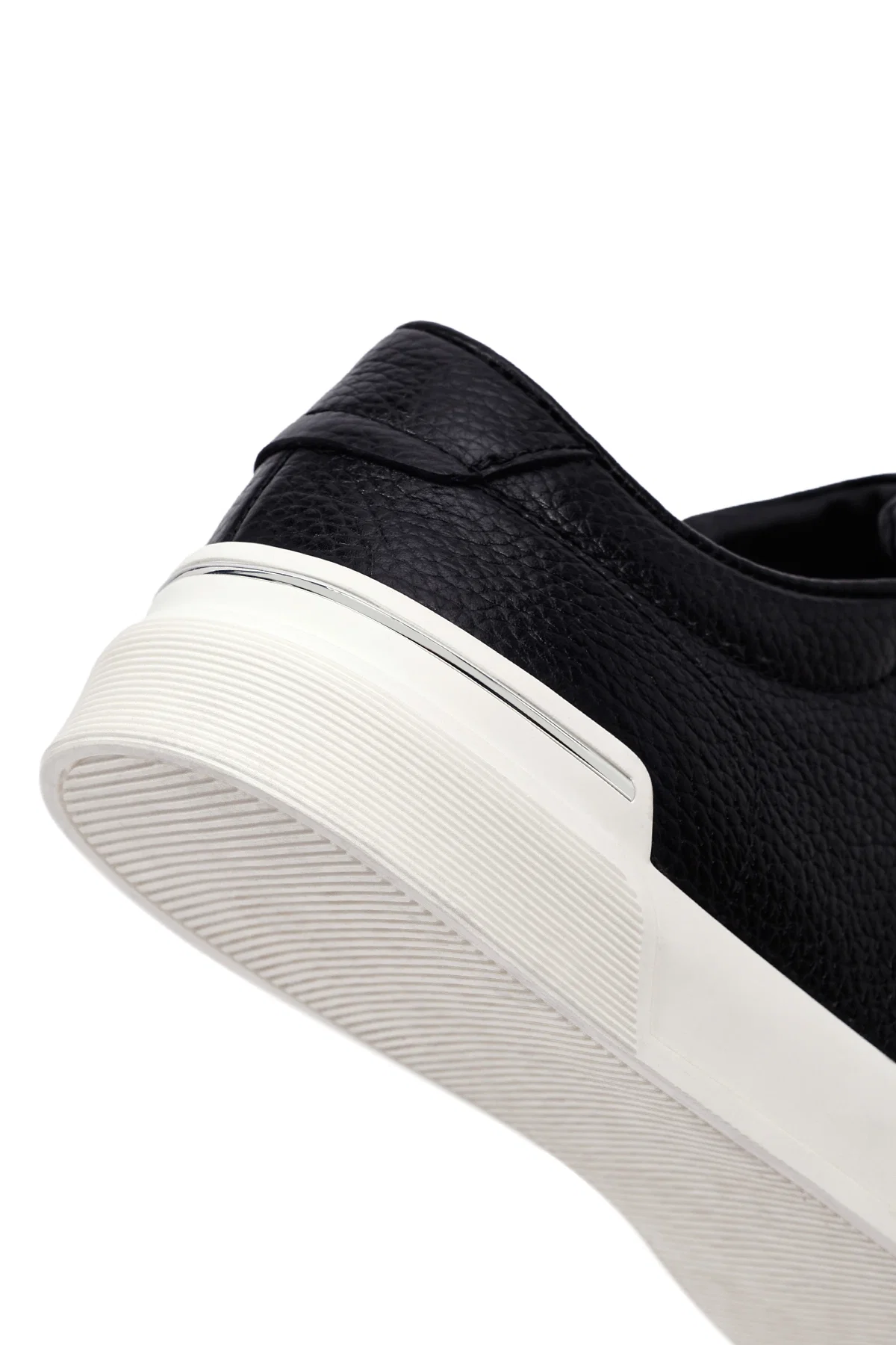 Erkek Siyah Bağcıklı Deri Sneaker - Image 10