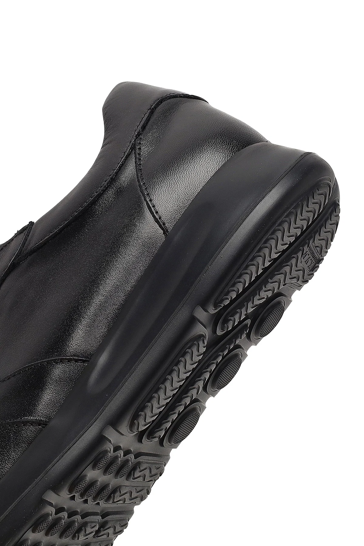 Erkek Siyah Bağcıklı Deri Sneaker - Image 8
