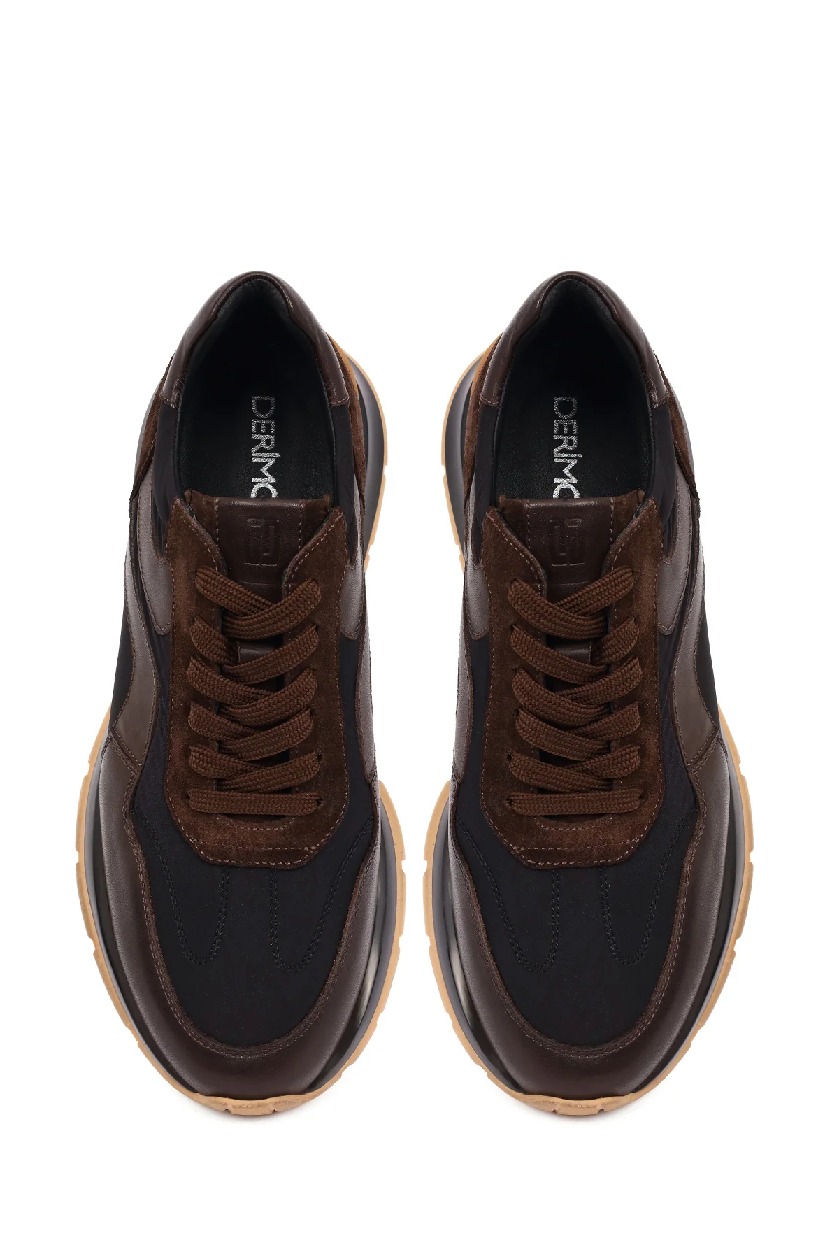 Erkek Siyah Bağcıklı Deri Sneaker - Image 7