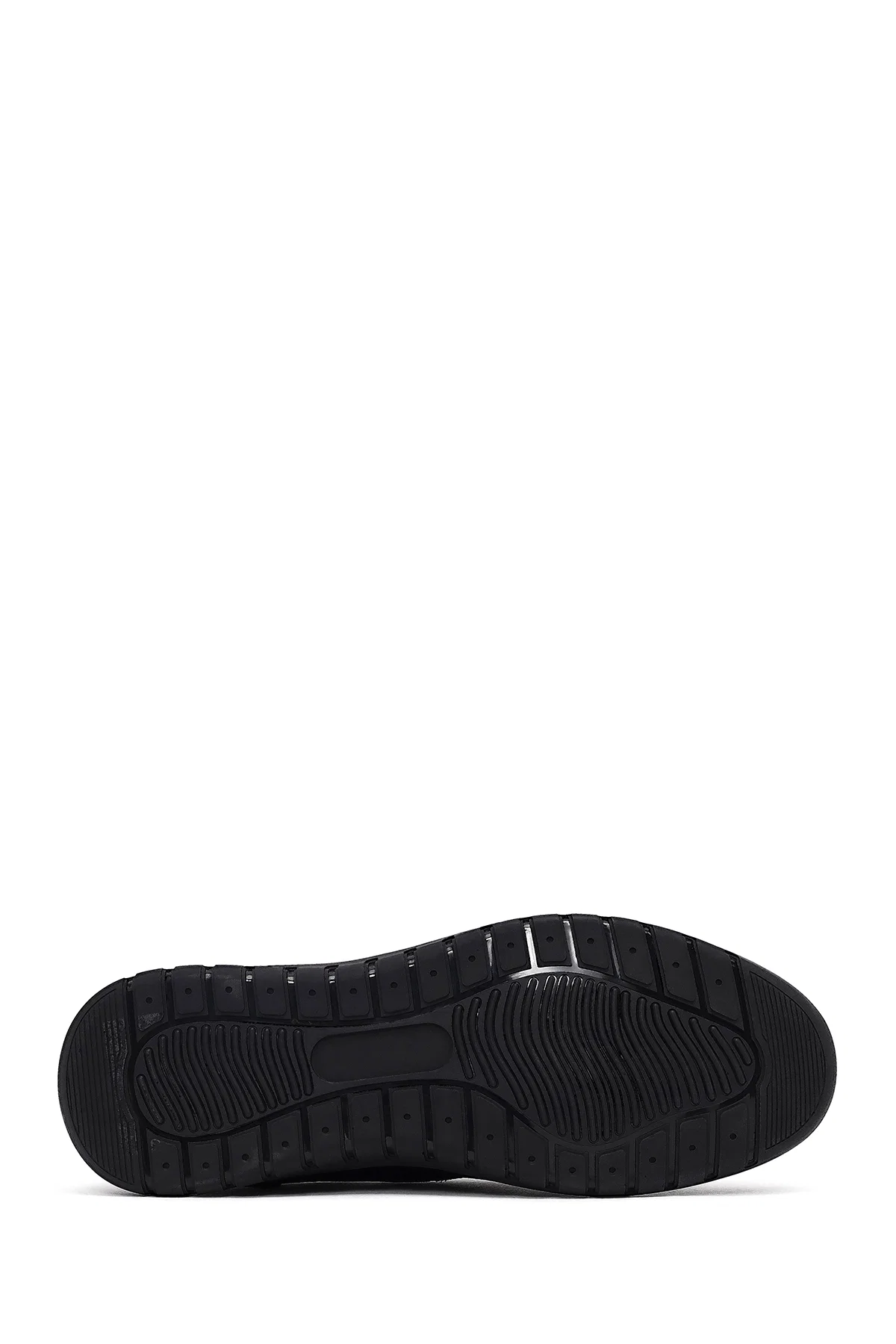 Erkek Siyah Bağcıklı Deri Sneaker - Image 4