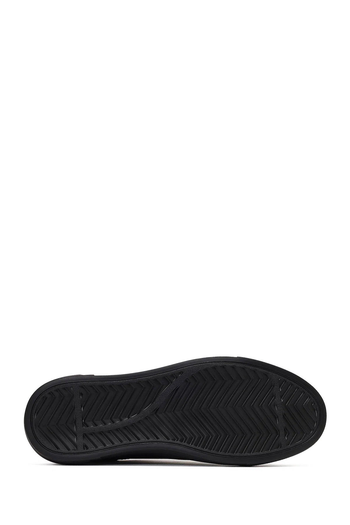 Erkek Siyah Bağcıklı Deri Sneaker - Image 4