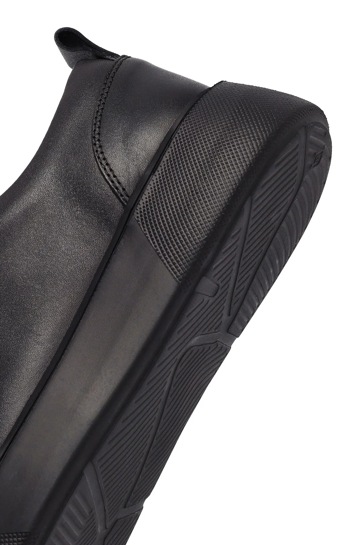 Erkek Siyah Bağcıklı Deri Sneaker - Image 8