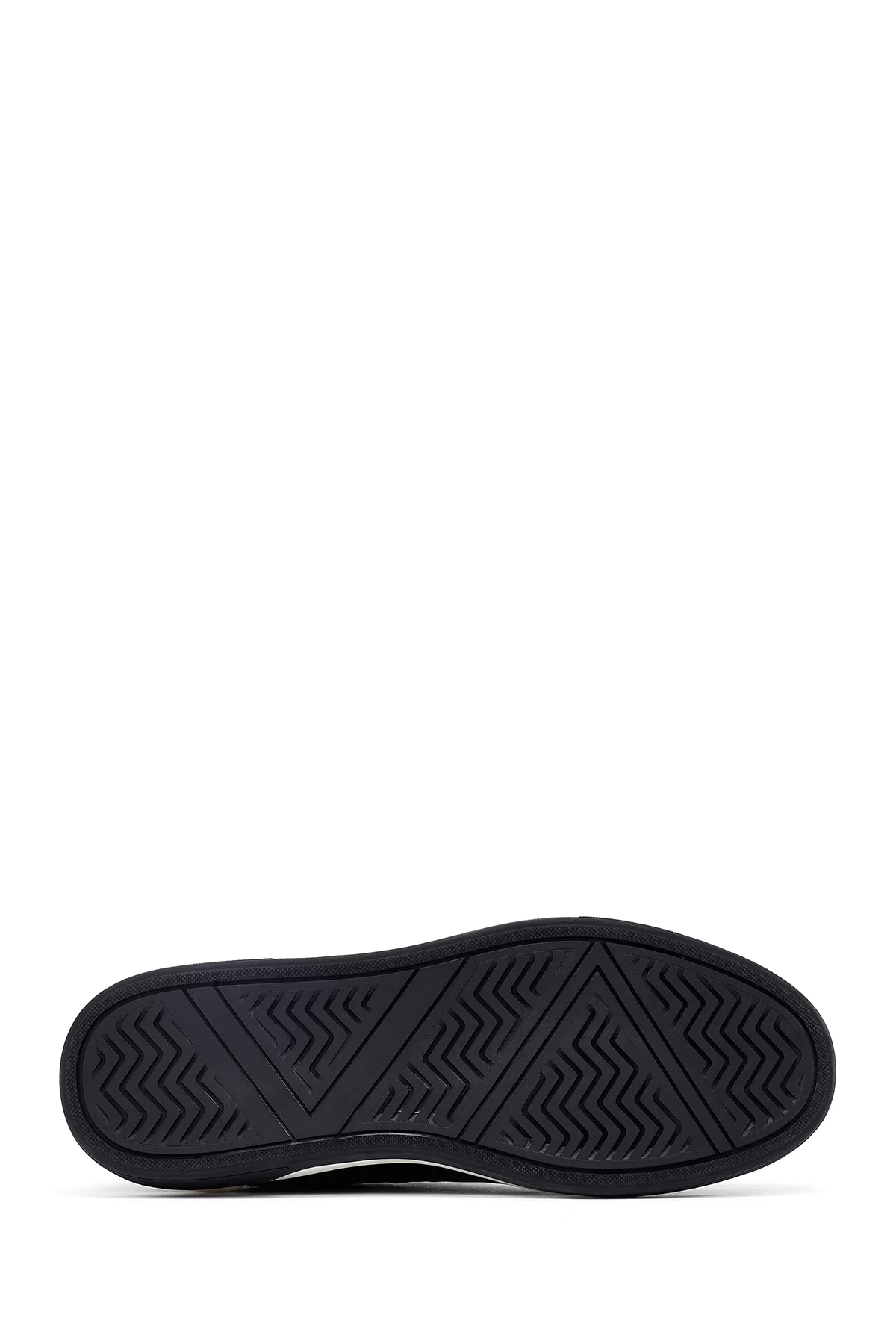 Erkek Siyah Bağcıklı Deri Sneaker - Image 4