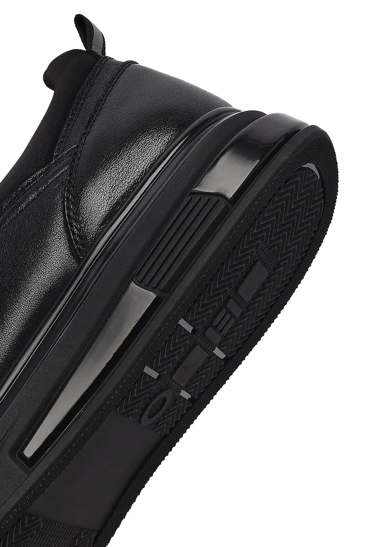 Erkek Siyah Bağcıklı Deri Sneaker - Image 9